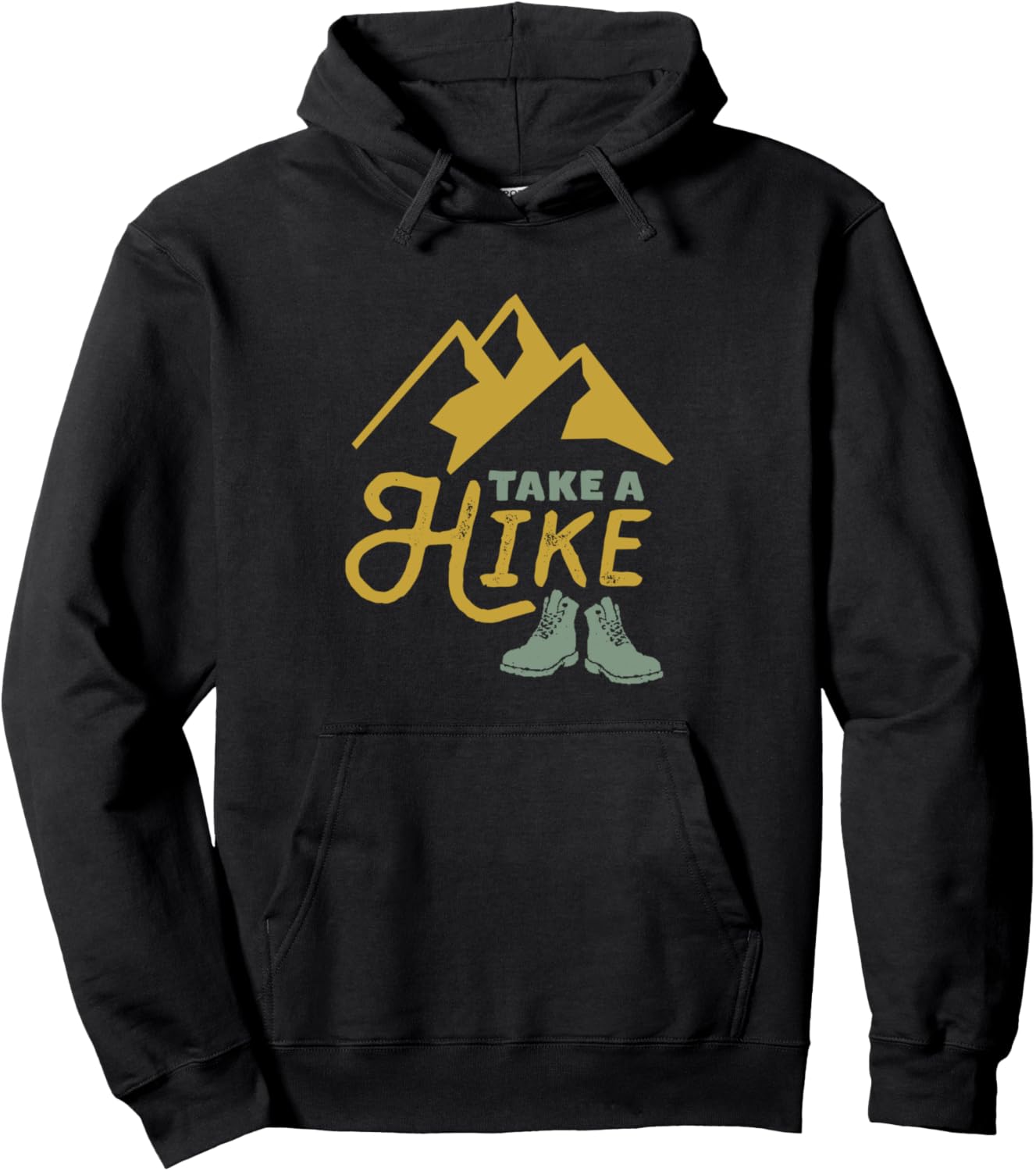 Take A Hike Funny Hiking Pun Vintage Outdoor Camping Hiker Pullover Hoodie