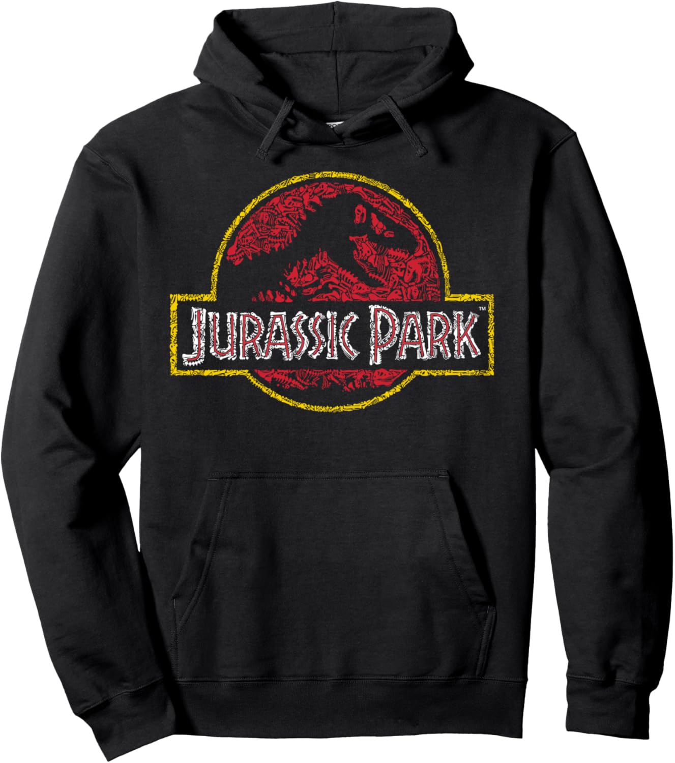 Jurassic Park Classic Fossil Build Up Logo Hoodie Pullover Hoodie