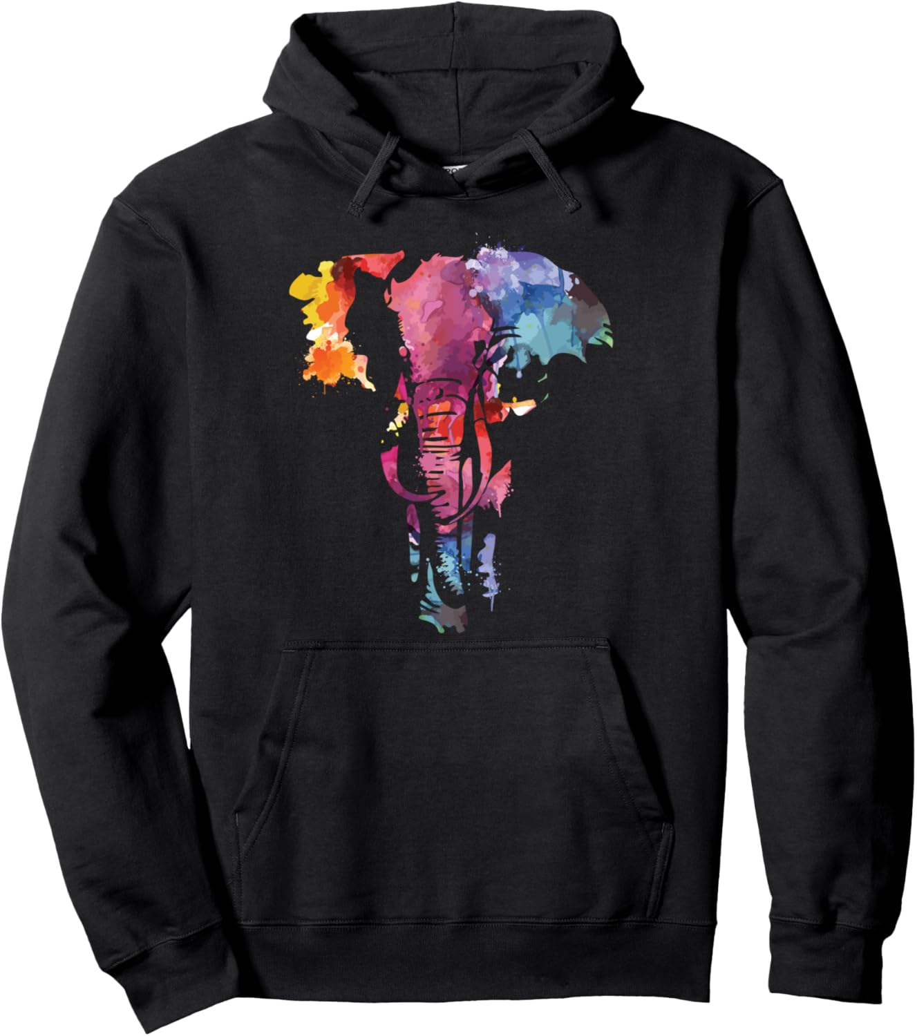 Elephant Watercolor Art Design For People Who Love Elephants Pullover Hoodie