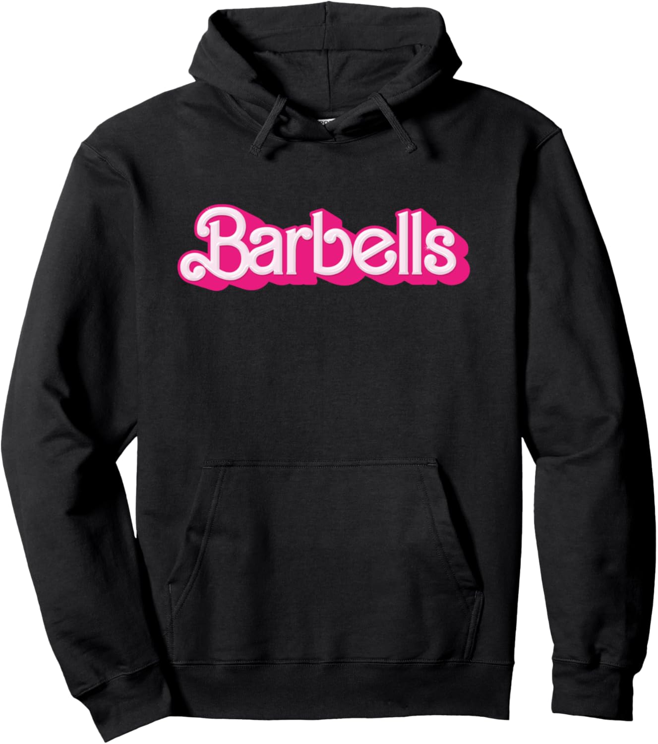 Barbells Pink Retro Gym Workout Classic Girl Gear Pullover Hoodie