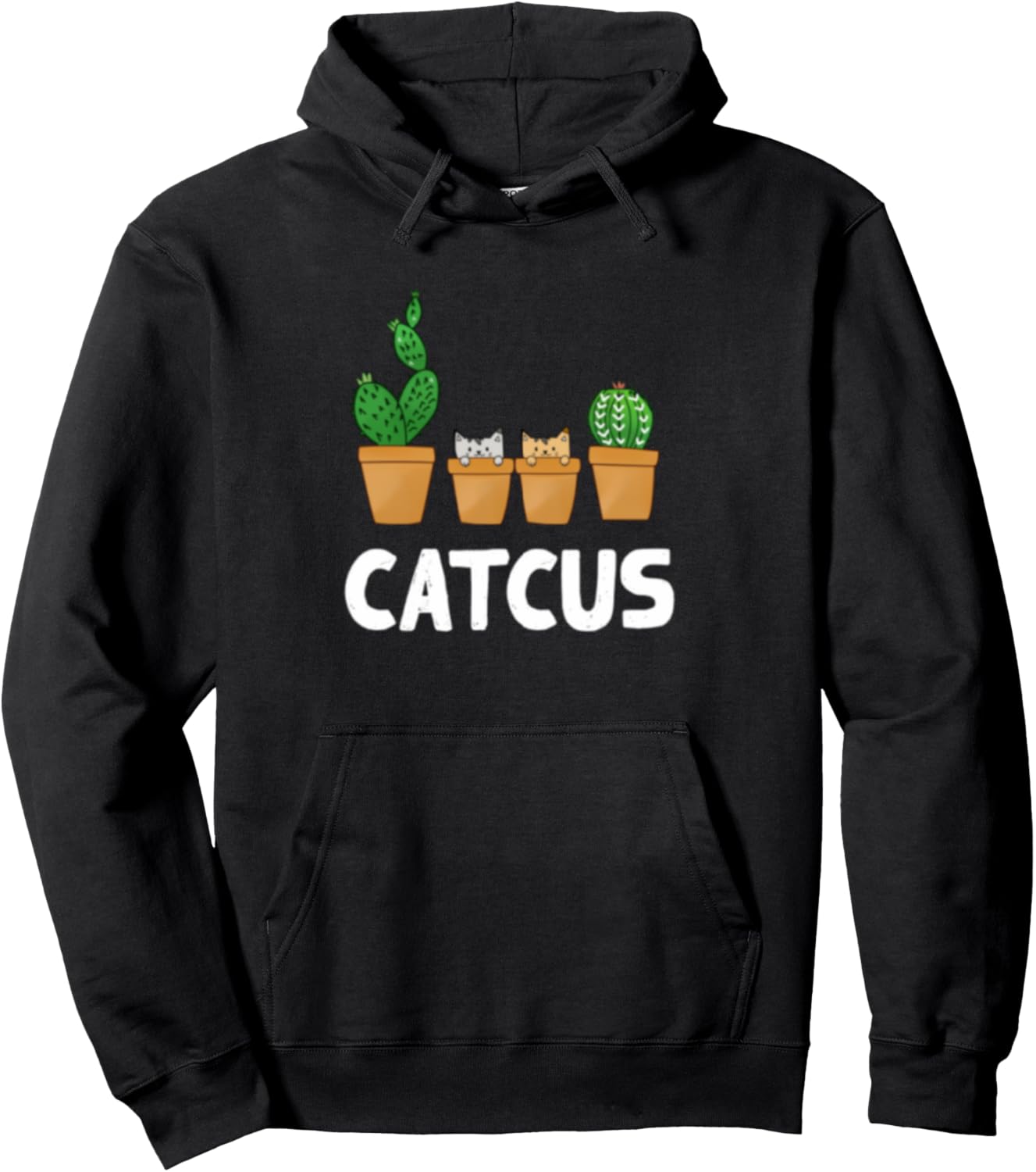 Catcus Cat Cactus Succulents Plant Mom Pun Funny Gift Kitten Pullover Hoodie