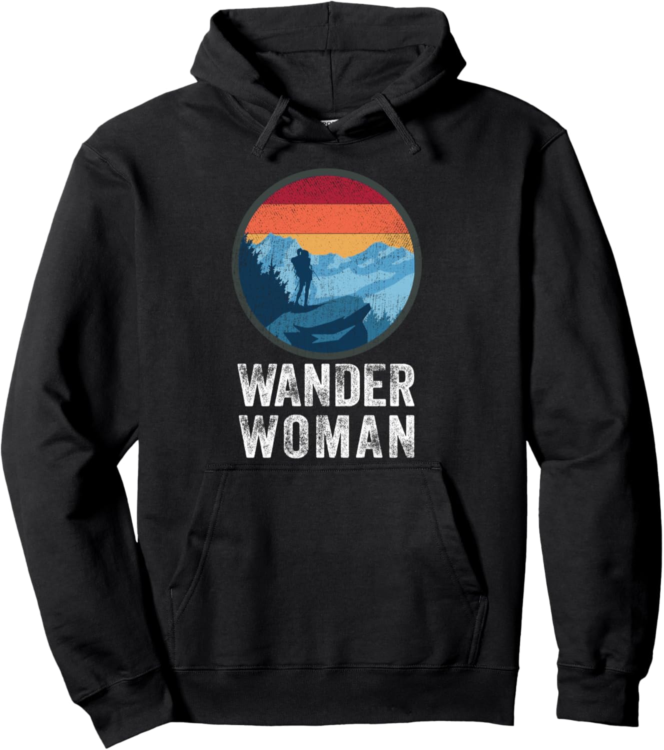 Wander Woman Vintage Take A Hike Climbing Hiking Outdoor Fun Pullover Hoodie