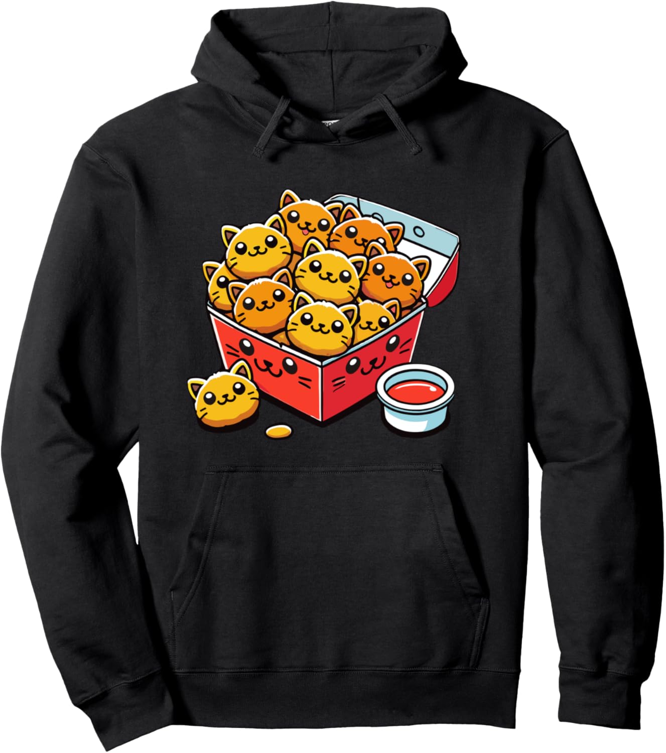 Kitten Nuggets Funny Pun Saying Cat Lover Cat Mom Cat Dad Pullover Hoodie