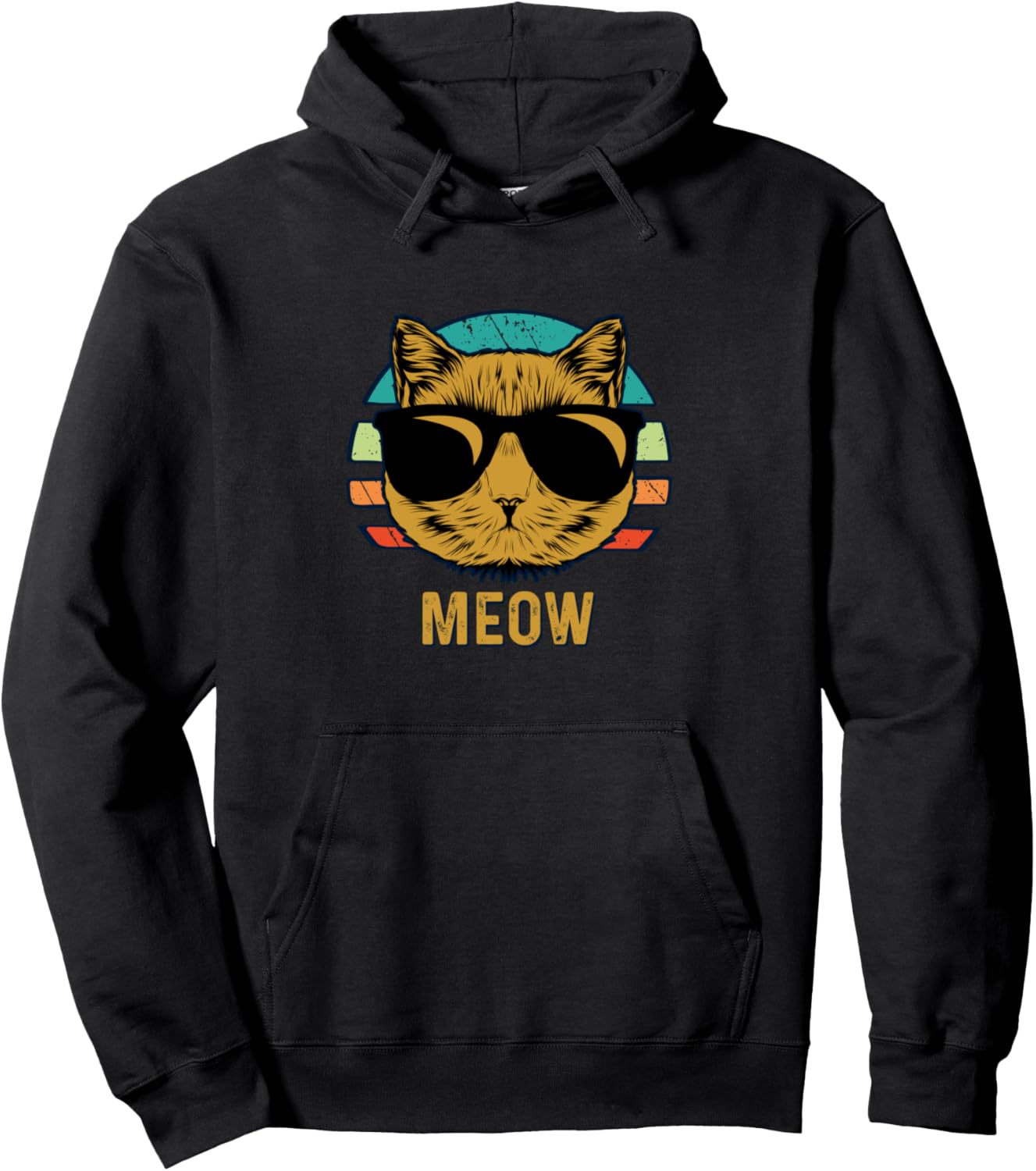 Meow Cat Lover Animal Meme Kitten Animal Pun Cat Mom Pullover Hoodie