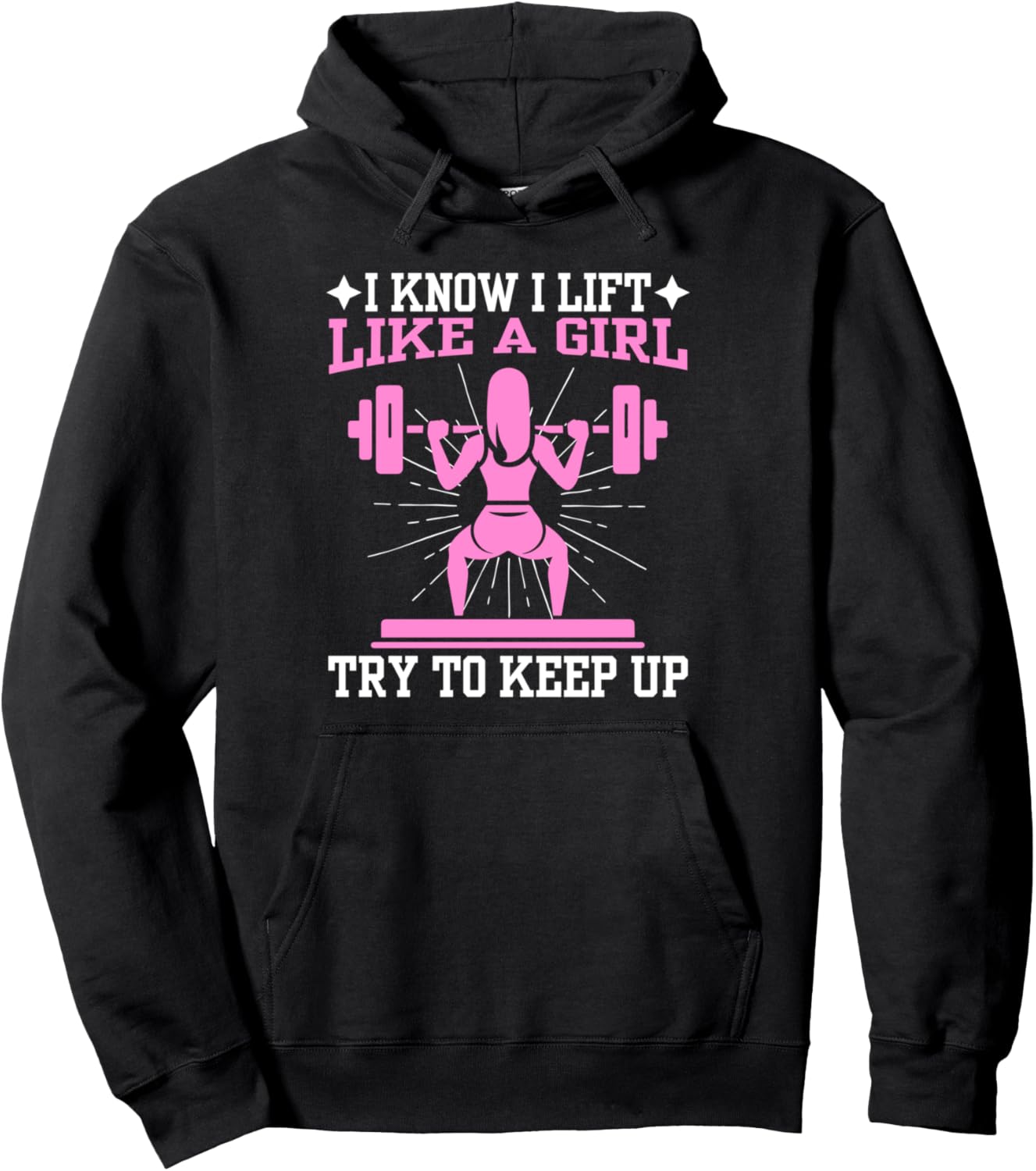 Funny Powerlifting Art For Girl Women Powerlifter Workout Pullover Hoodie