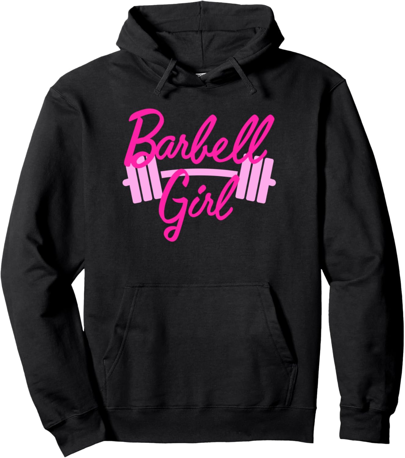 Pink Barbell Girl Cute Minimal Weightlifting Gym Pump Cover Pullover Hoodie