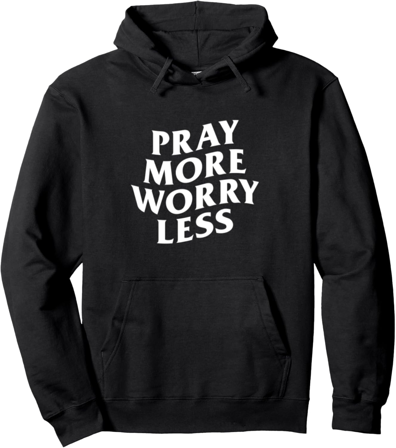 Pray More Worry Less Y2K Aesthetic Christian Church Jesus Pullover Hoodie