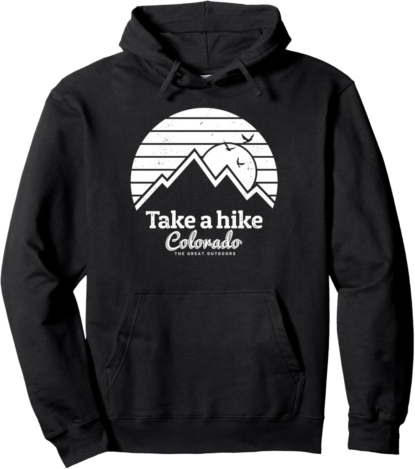 Take A Hike Colorado Mountains Retro Classic Design Pullover Hoodie