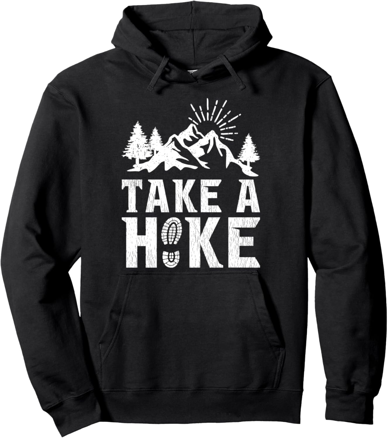 Mountain Camping Retro Take A Hike Hiking Pullover Hoodie