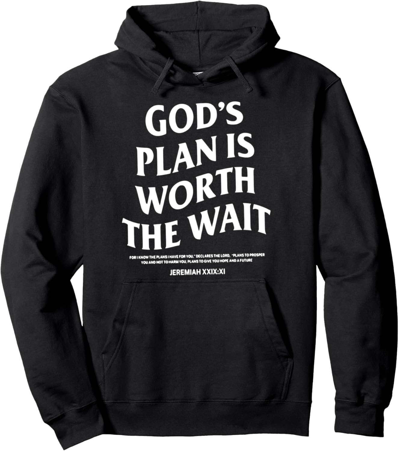 God's Plan is Worth the Wait \u2013 Inspirational Christian Pullover Hoodie