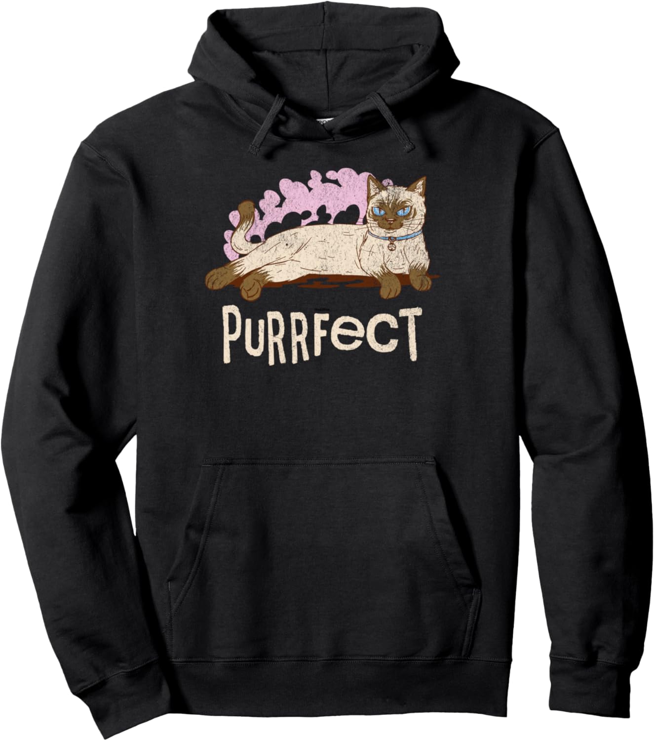 Siamese Cat Funny Perfect pun cute Animal Cat mom dad retro Pullover Hoodie