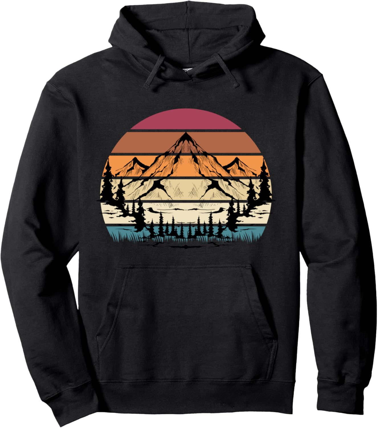Retro Mountain Hike Hobby Sport Hiker Gift Camping Hiking Pullover Hoodie