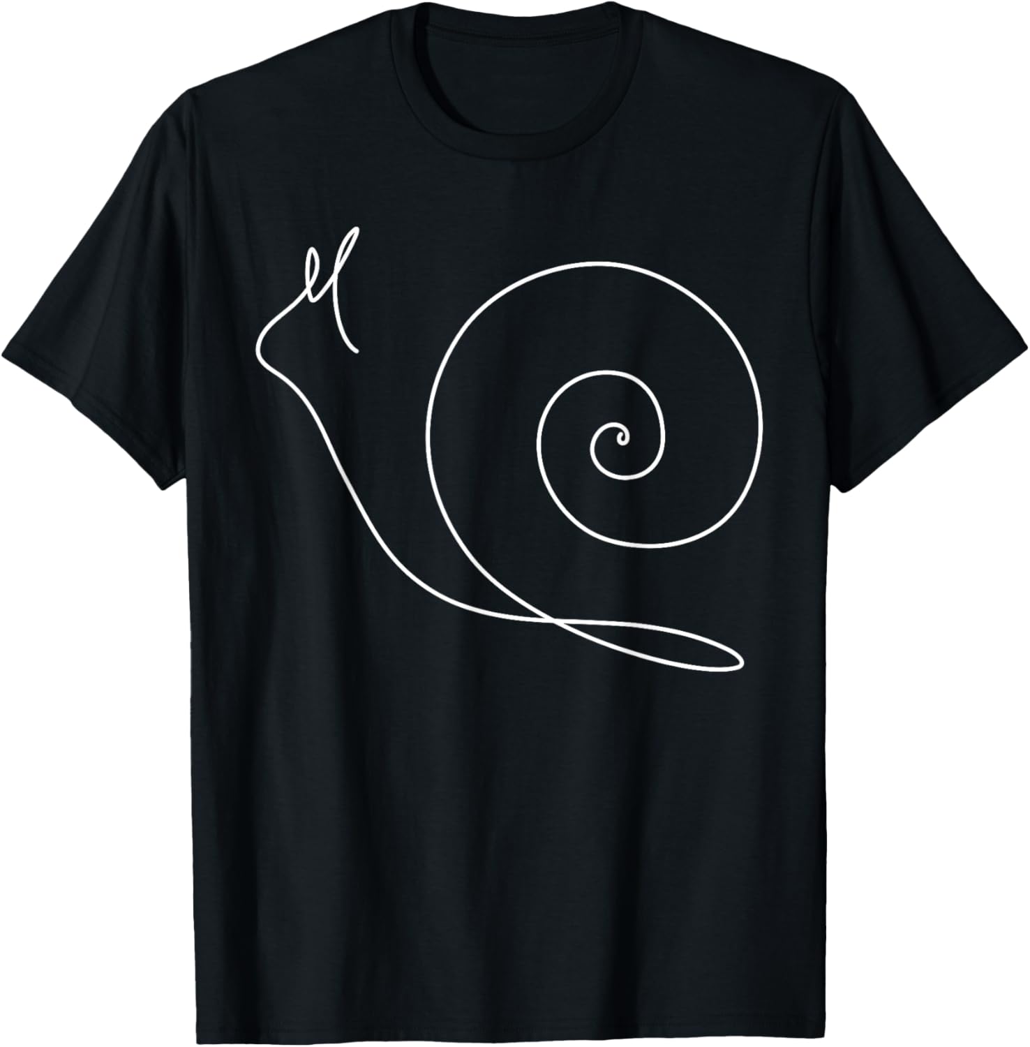 Minimalist Snail Tshirt   Minimalism   Outline Lineart Tee