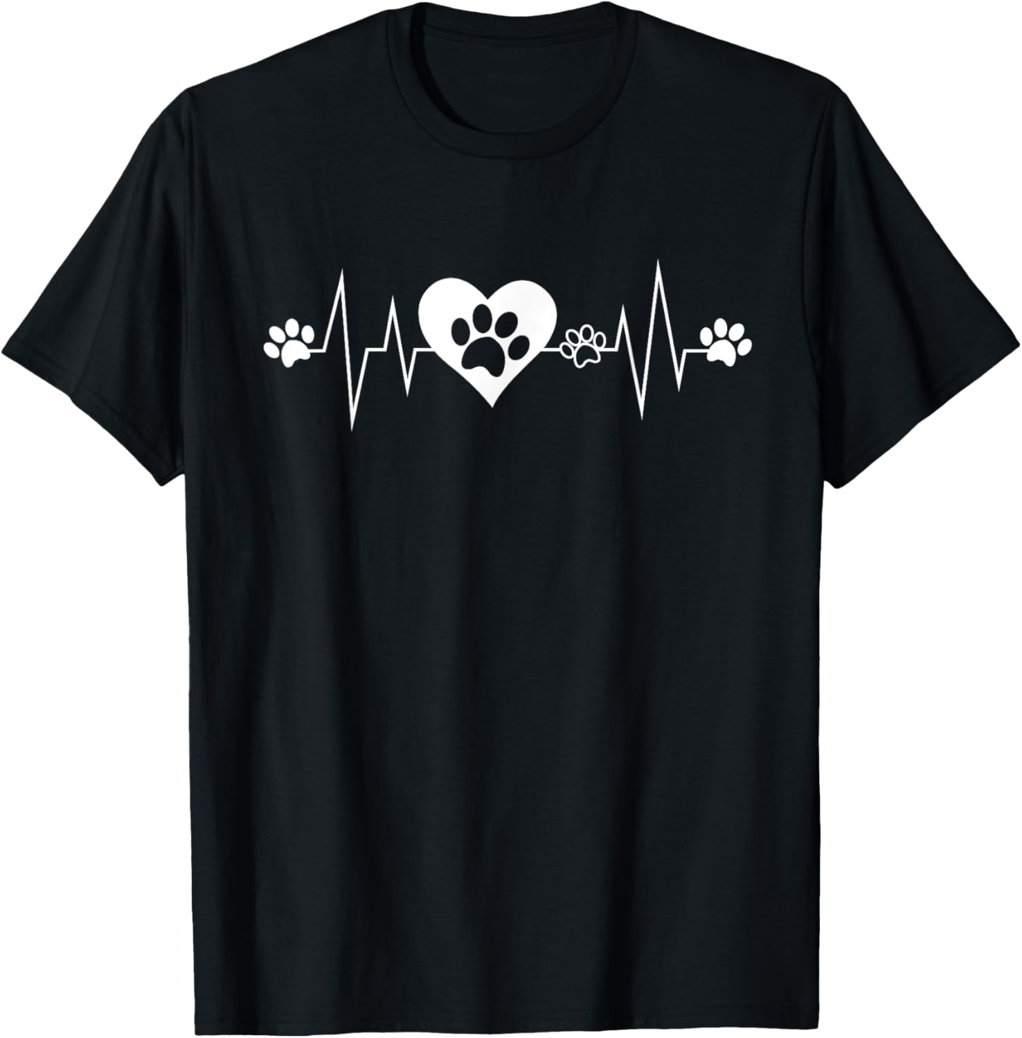 Paw Print Heartbeat Veterinarian Vet Tech Funny Pulse Gift
