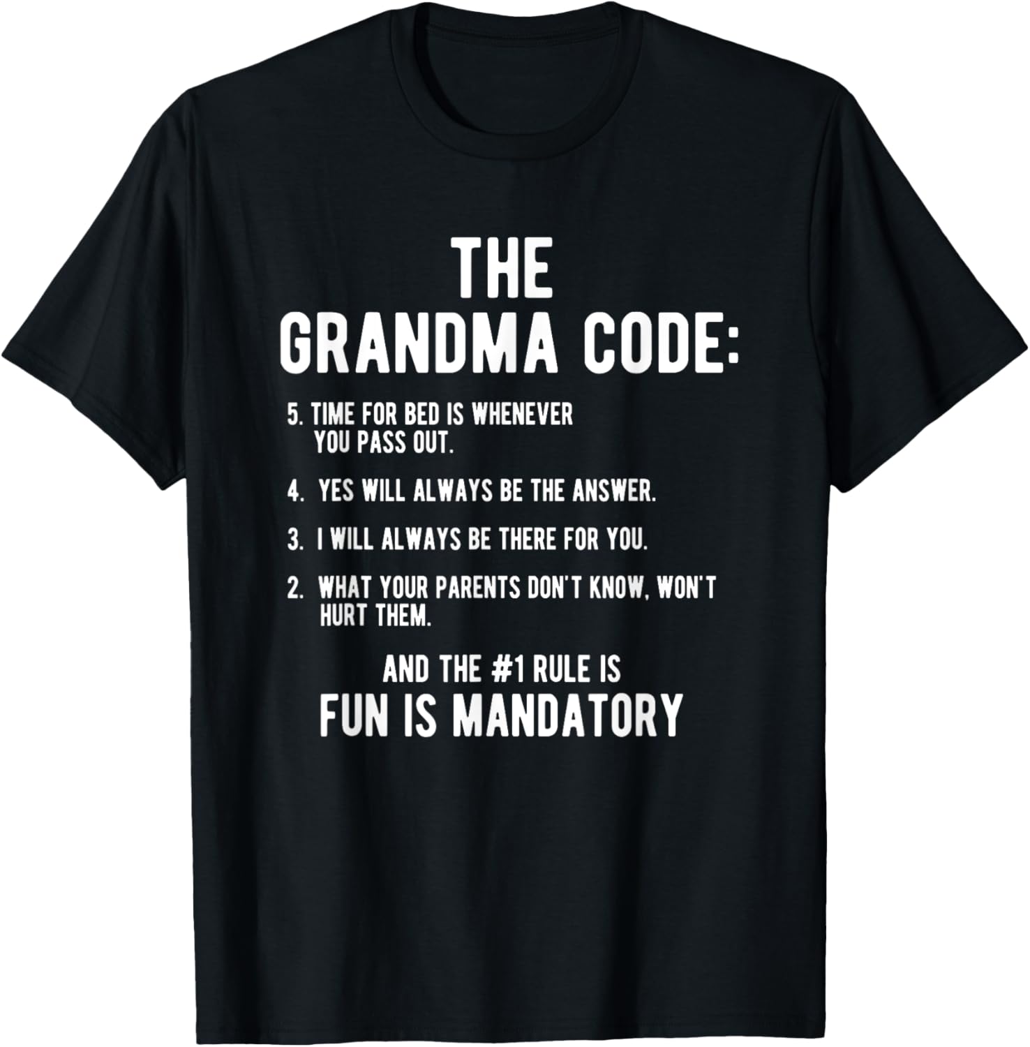 Grandma By Design Tee Company Grandma Gift From Granddaughter Grandson The Grandma Code Black Women's Classic Fit Short Sleeve