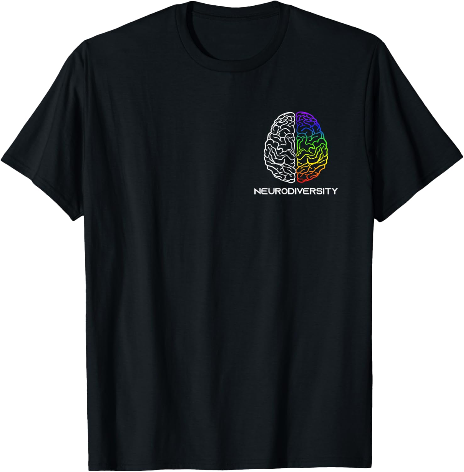 Embrace Neurodiversity Autism ADHD ASD Rainbow Brain