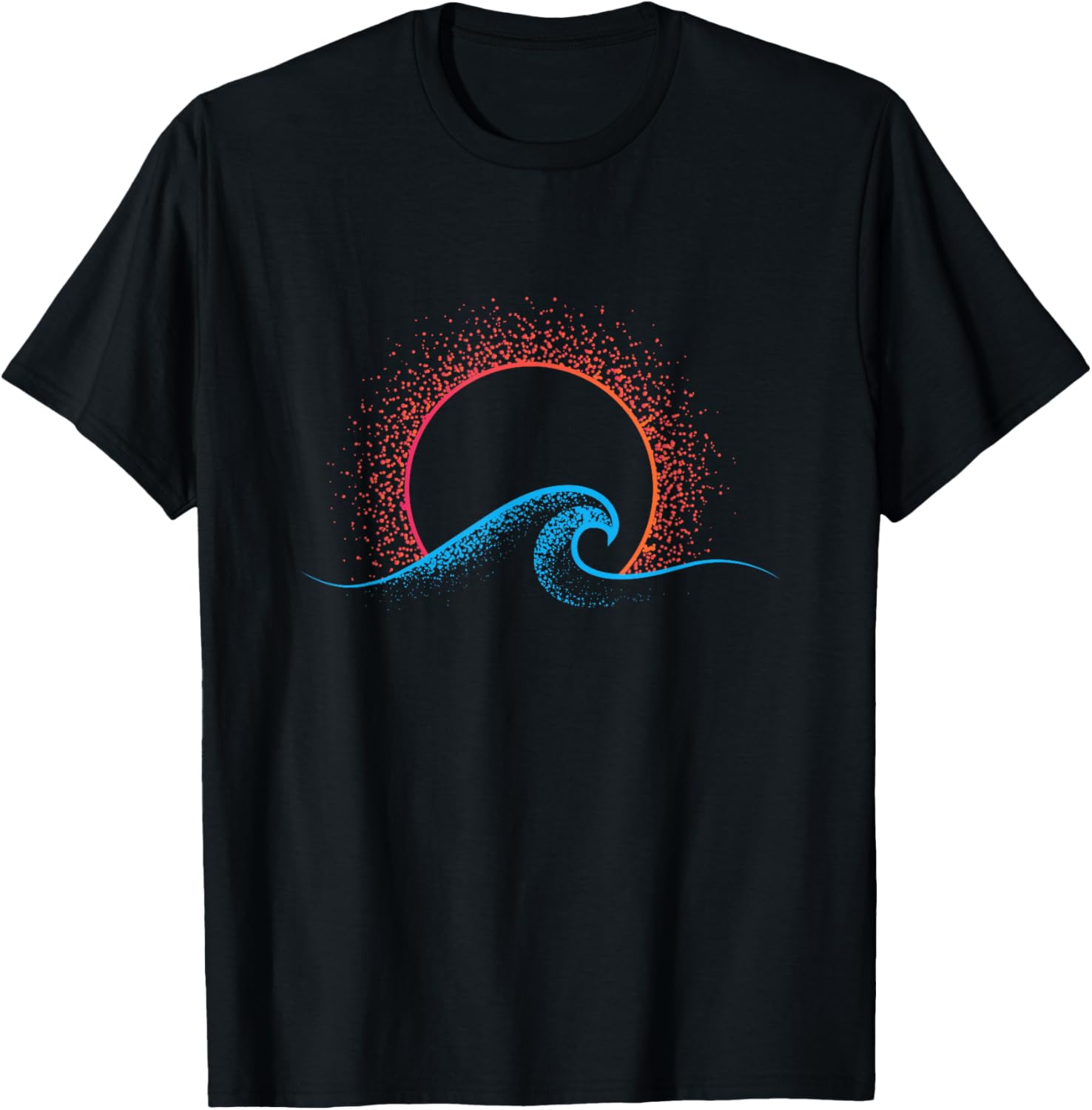 Boho minimalist sun ocean wave art summer in the motto