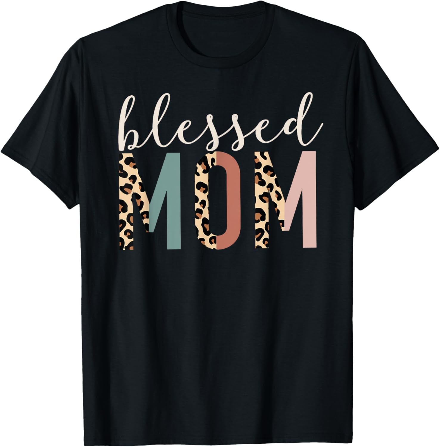 Blessed Mom Cute Leopard Print