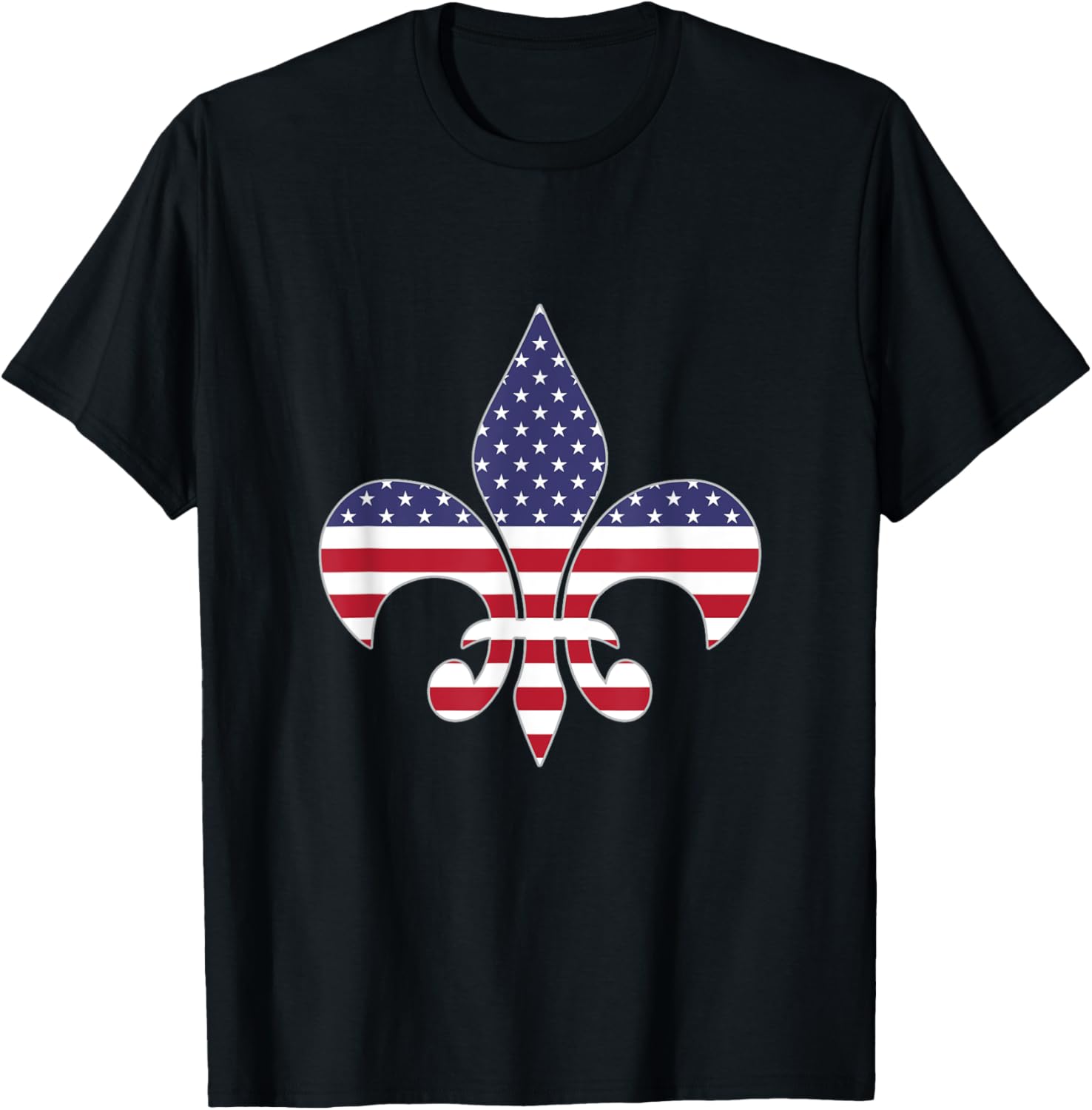 A fleur de lis symbol stylized American flag T Shirt