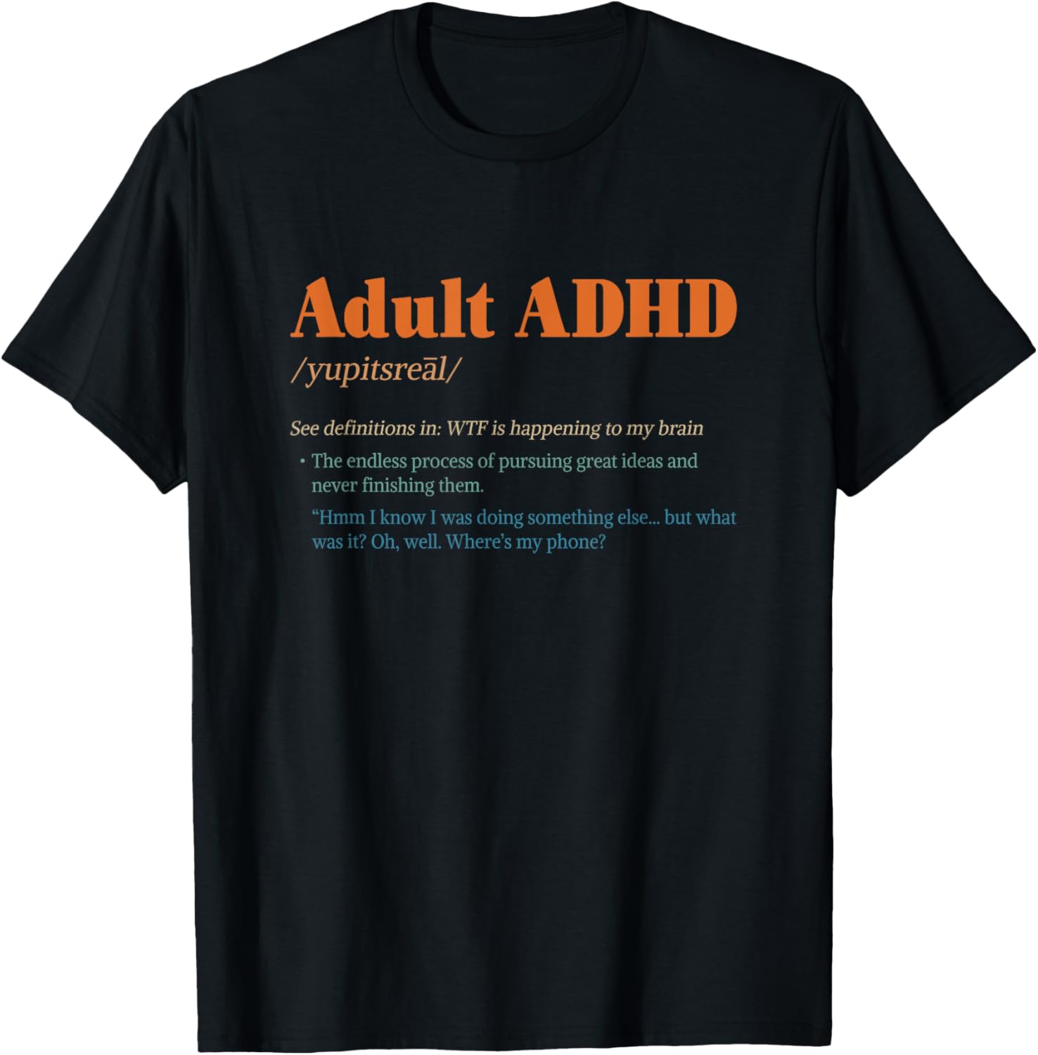 Adult ADHD Definition Funny ADHD Awareness Neurodiversity