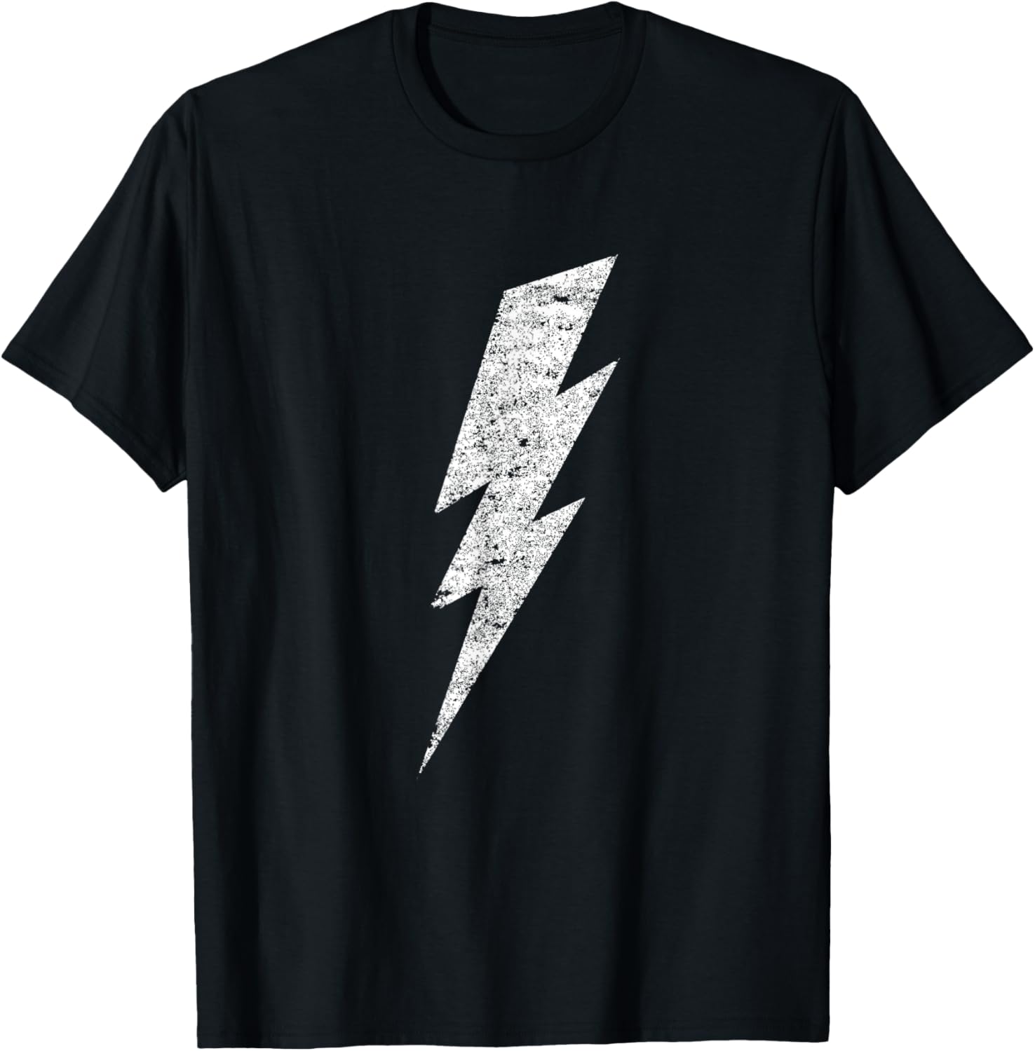 Bold Lightning Bolt   Distressed Minimalist Graphic Art