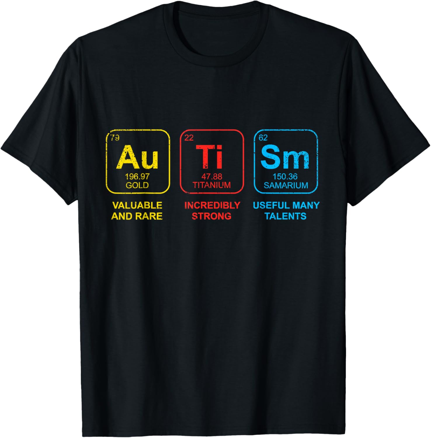 Autism Awareness Women Men Kids Elements Periodic Table ASD