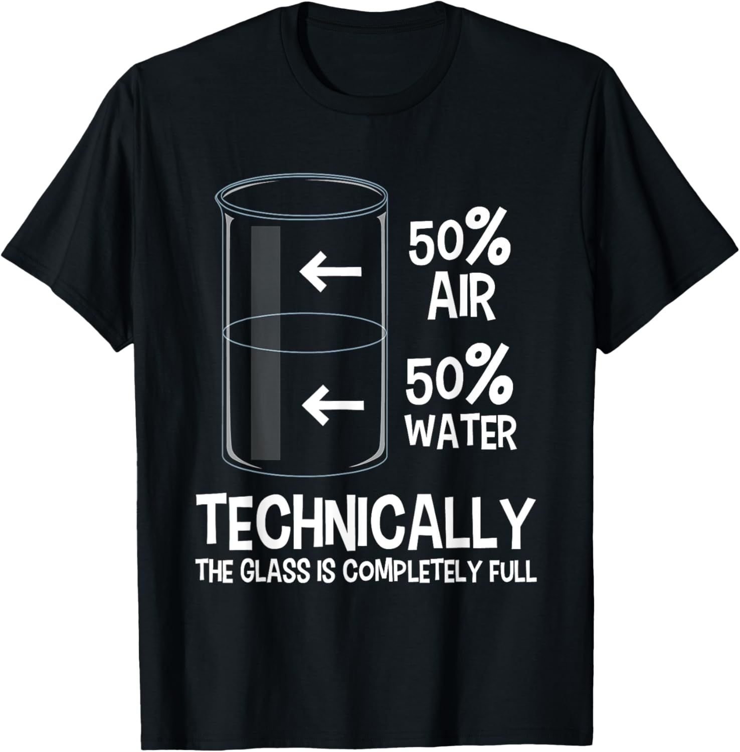 Technically The Glass Is Full   Chemistry Humor Science
