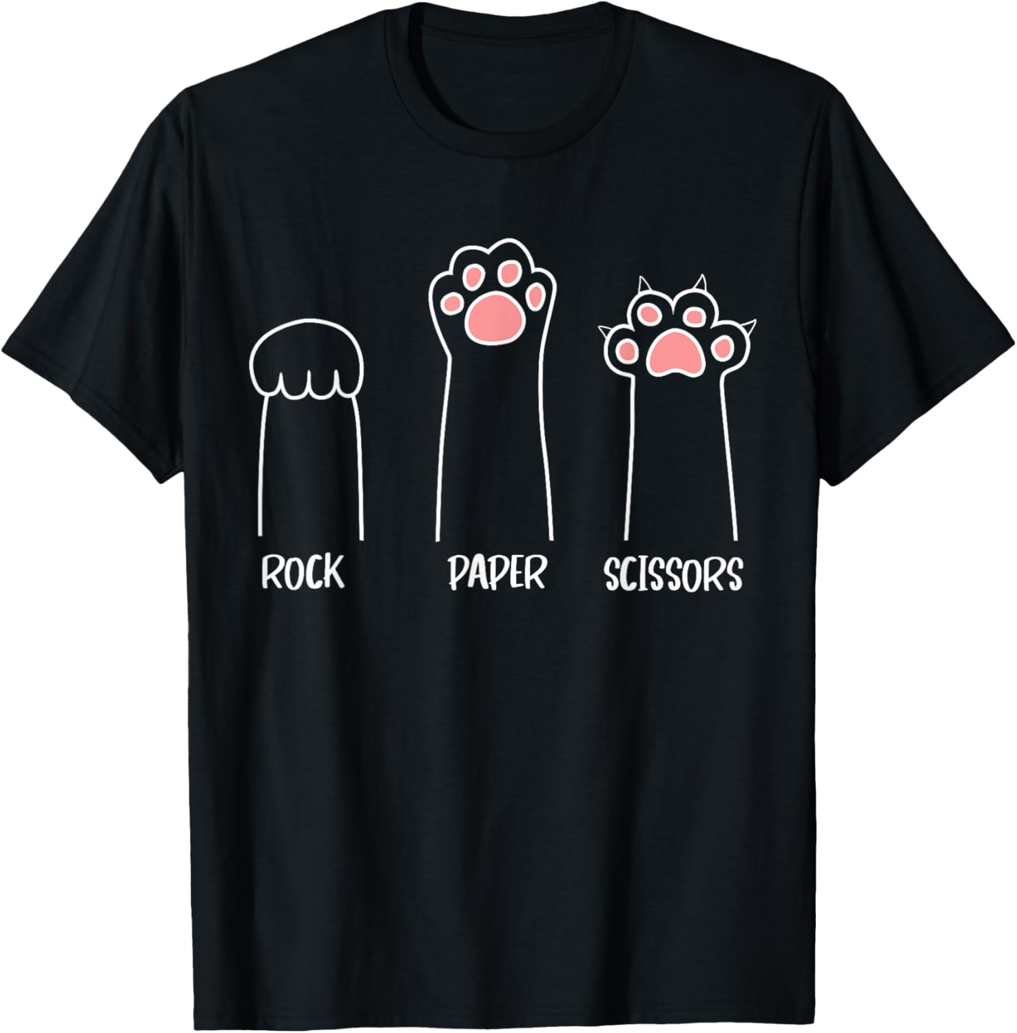 Introvert Cat Animal Rescue Pet Lover Apparel Rock Paper Scissors Hand Game Cute Paw Funny Cat