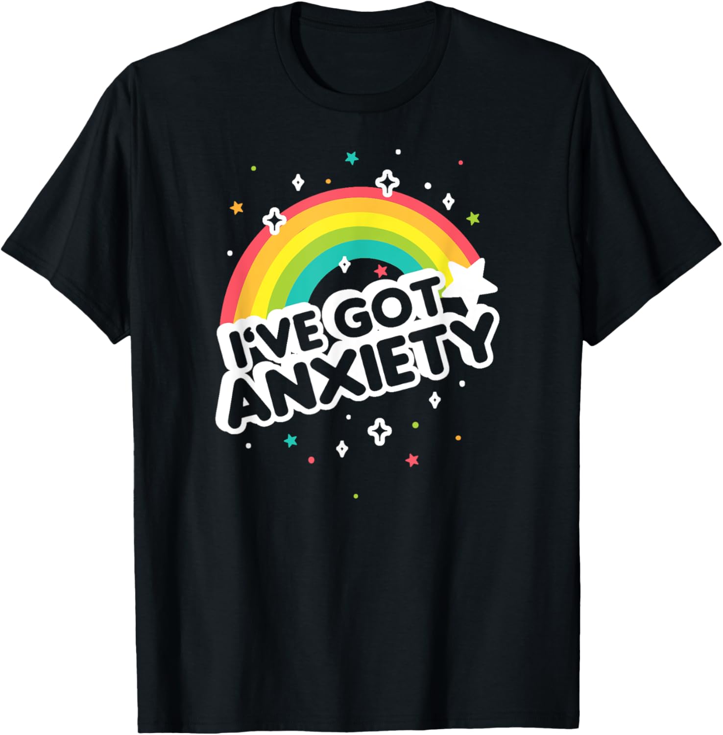 LookHUMAN Women's I've Got Anxiety T Shirt   Black, Small   Short Sleeve, Crew Neck, Classic Fit   Humor T Shirt   Introverted Women, Nerds, Humor Enthusiasts