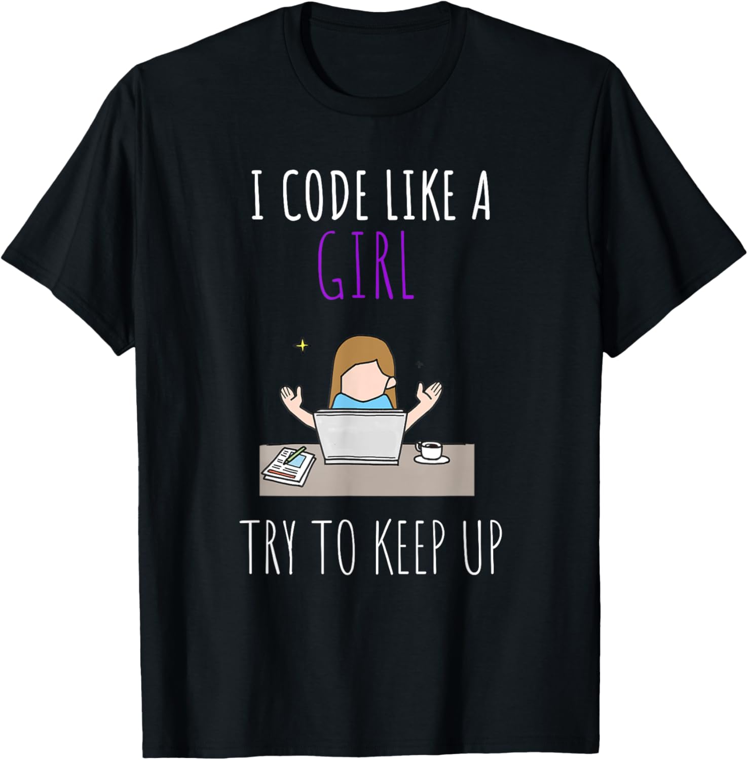 I Code Like a Girl T shirt   Female Programmer Shirt