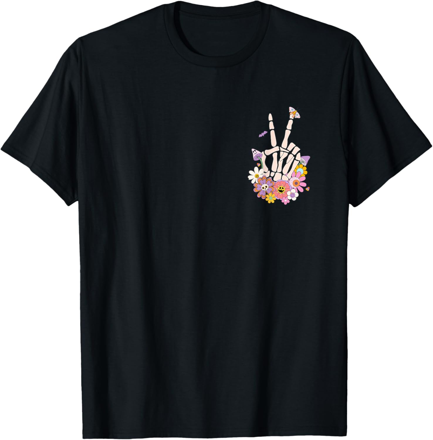 Protect Your Peace Flower Skull Skeleton Hand Mental Health