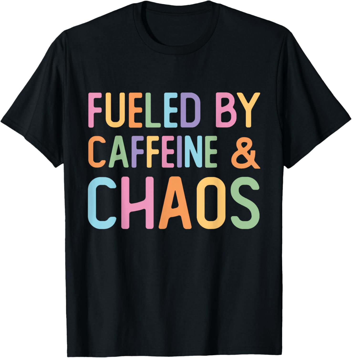 Fueled By Caffeine And Chaos Funny Retro Coffee Lovers Woman