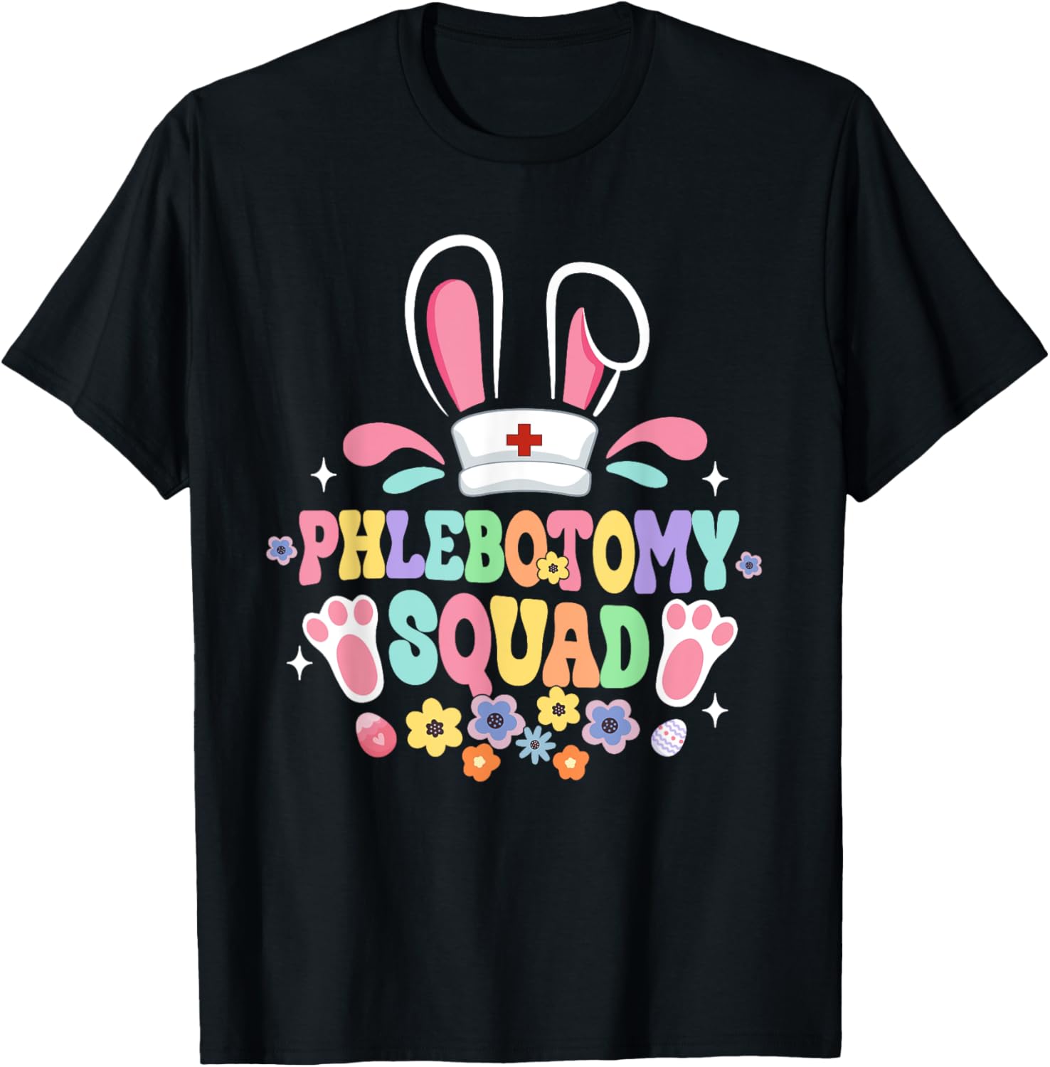 Groovy Phlebotomy Squad Phlebotomist Bunny Ear Flower Easter