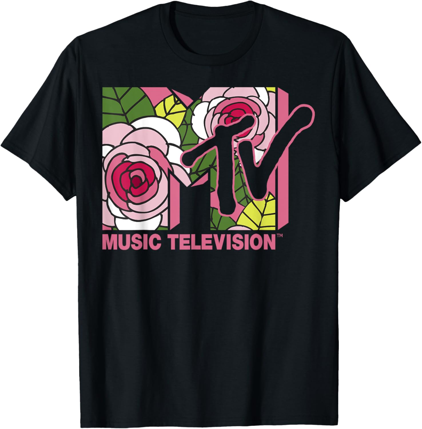 MTV Floral Roses Music Television Logo