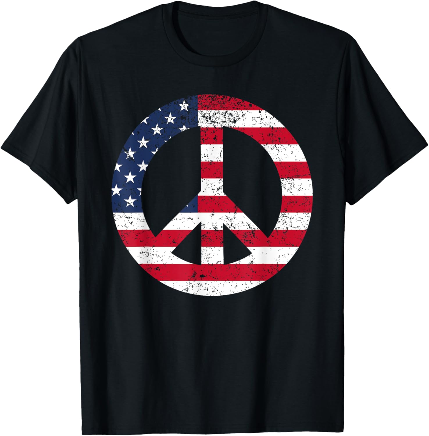 Peace Sign Patriotic USA Flag Peace & Love