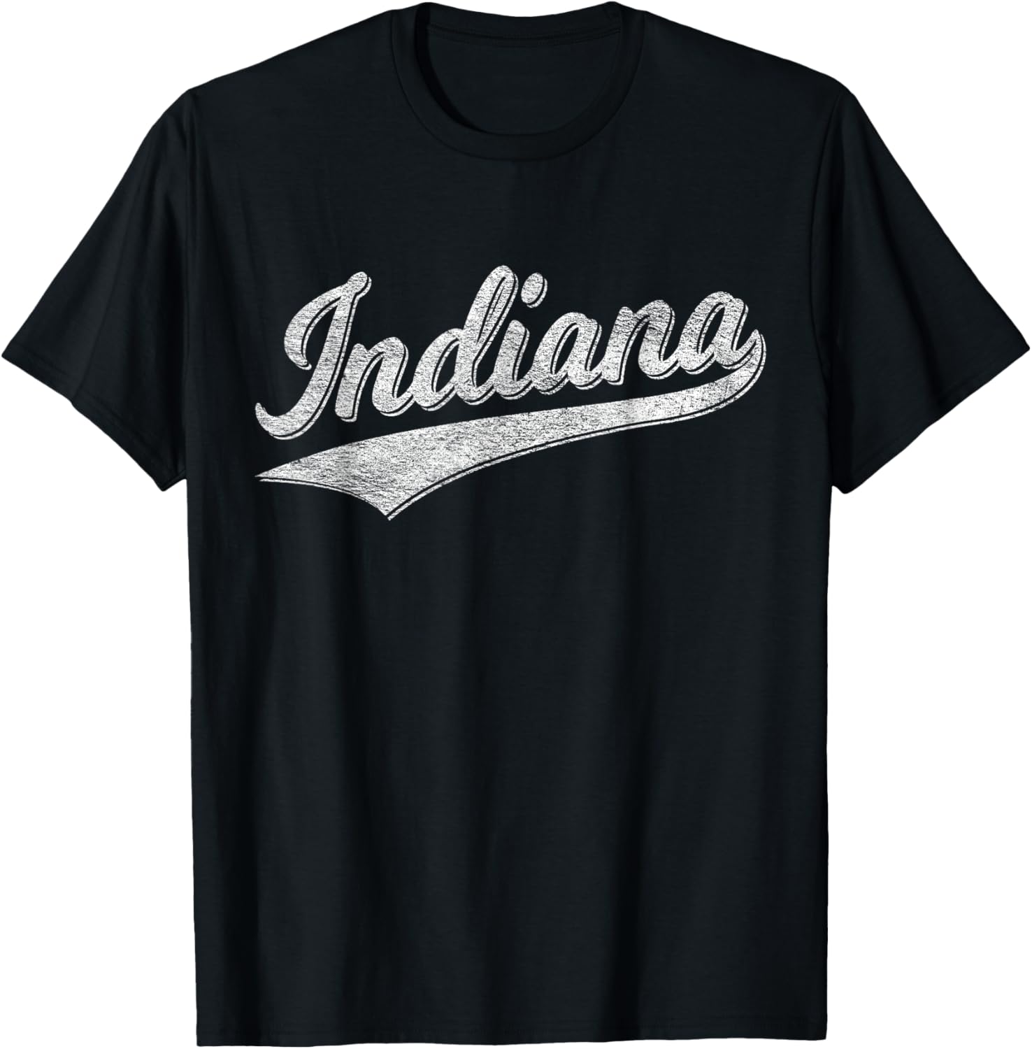 INDIANA RETRO VINTAGE BASEBALL SPORTS SCRIPT FLAG SWOOSH