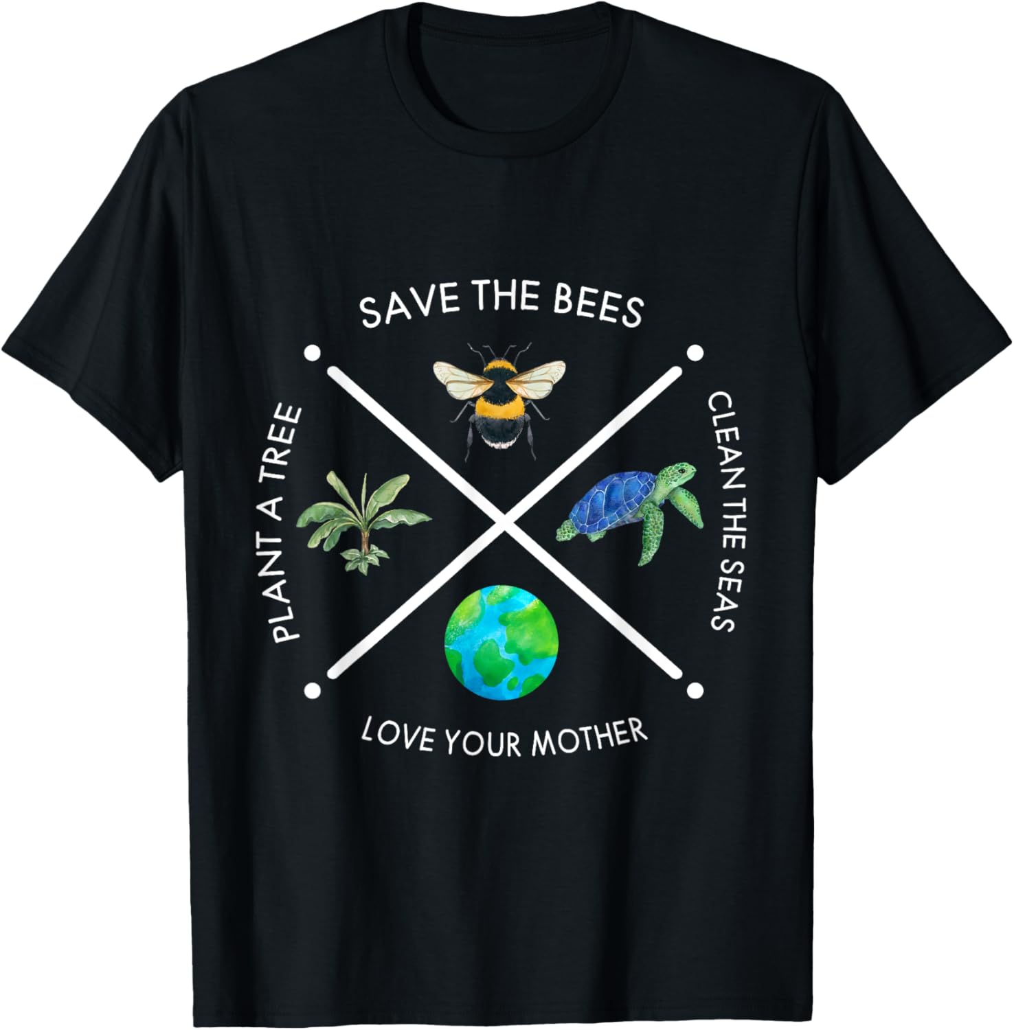 Earth Day Save the Bees Plant More Trees Clean the Seas