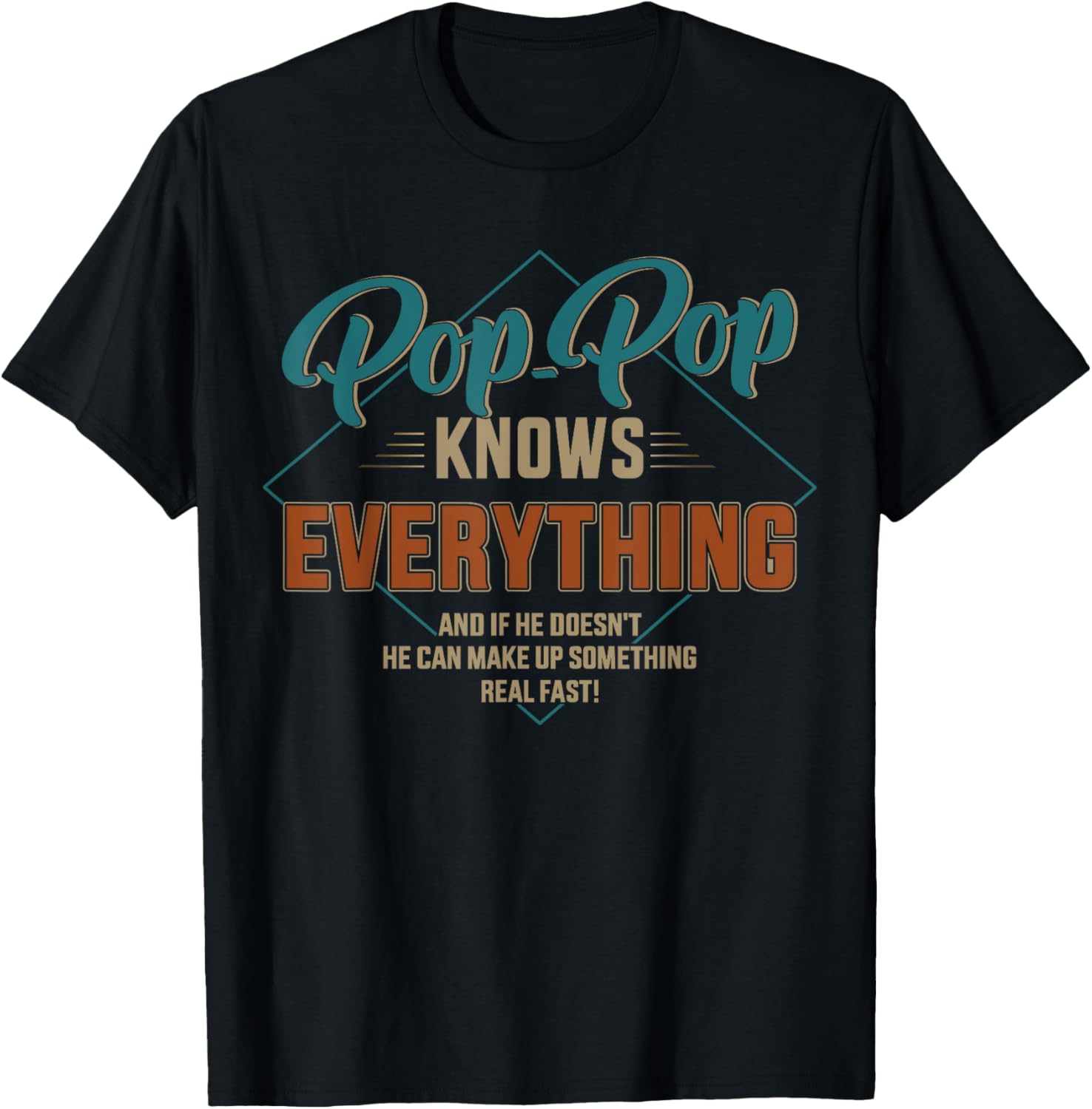 Funny pop pop knows everything for grandpa and father's day