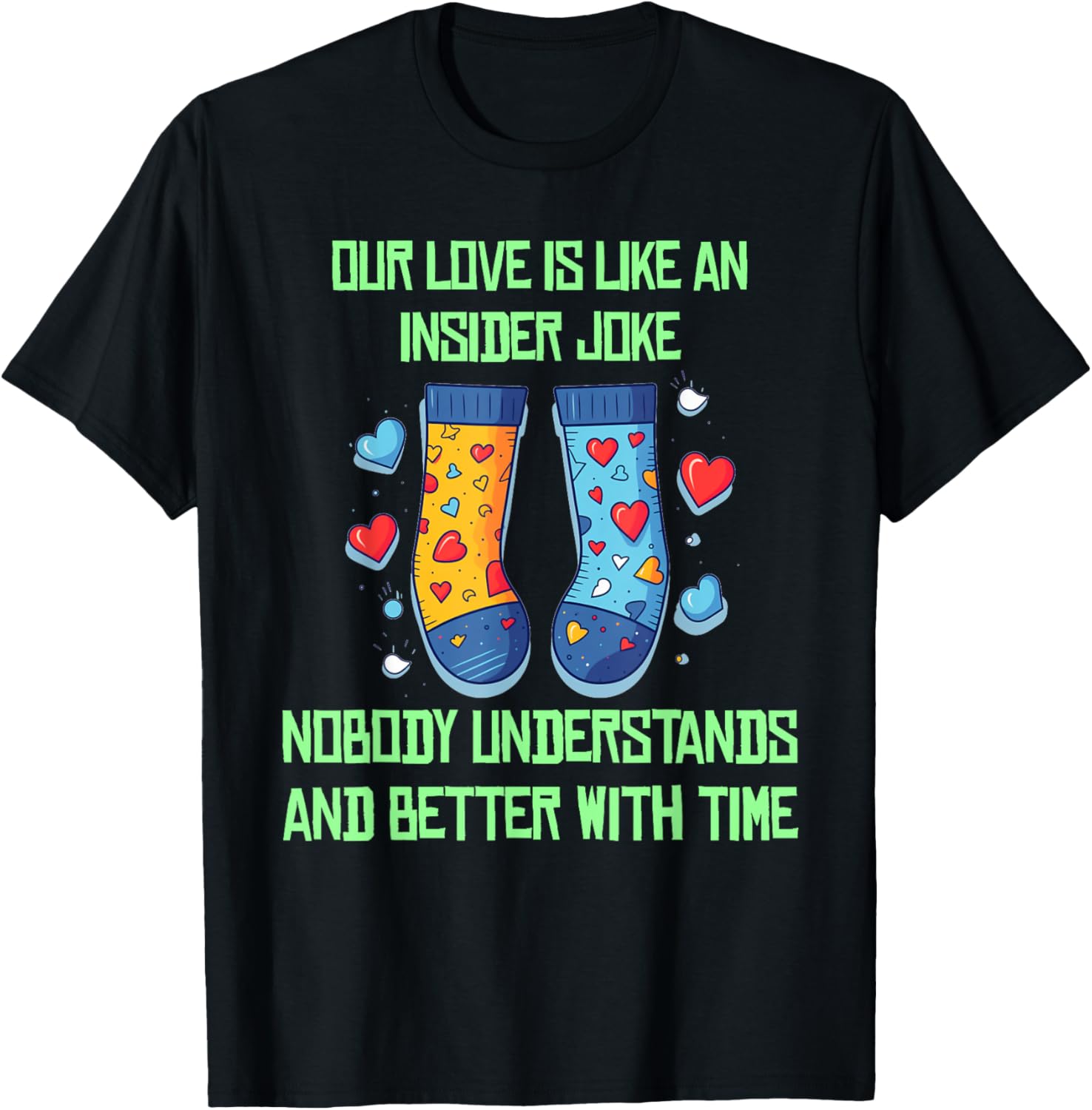 Nice love socks with humor for insider joke lovers