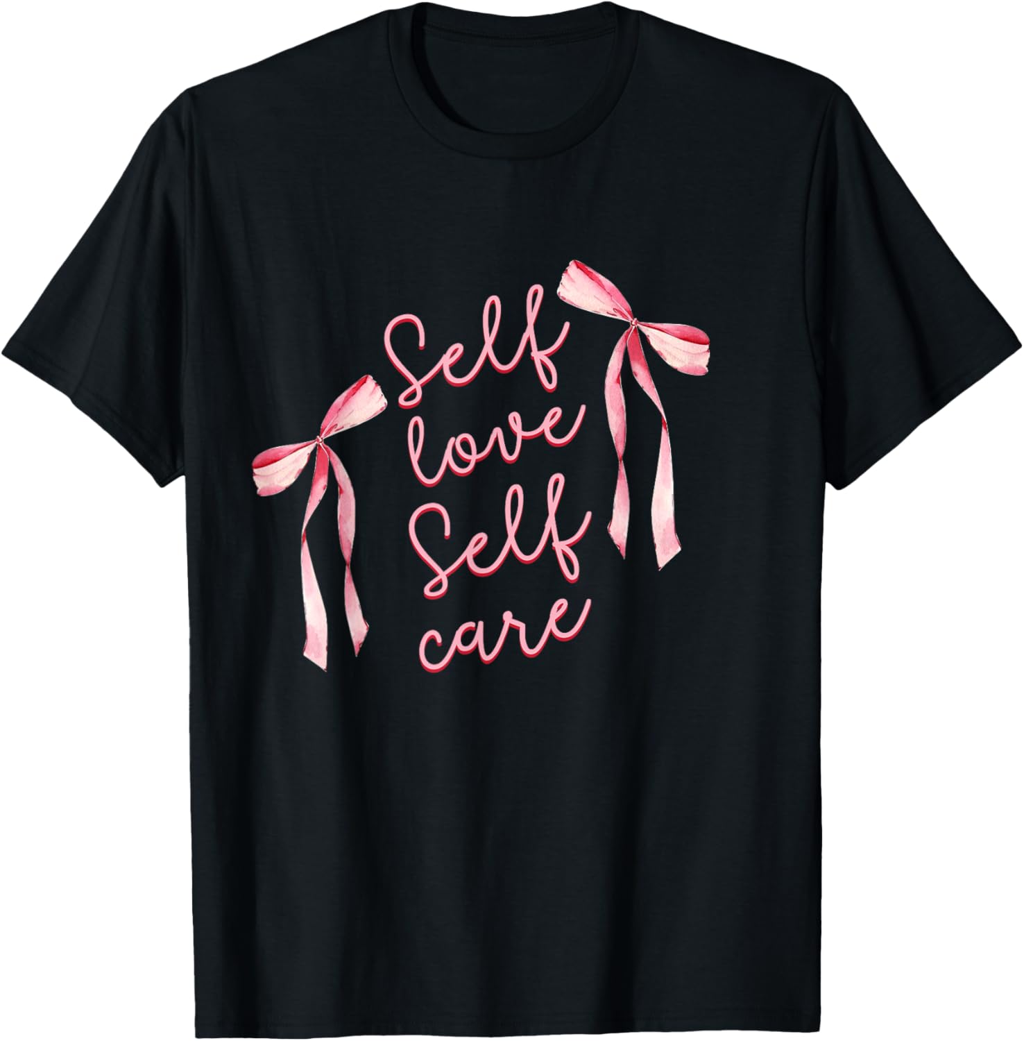 Self Love Self Care Pink Bows Mental Health Aesthetic