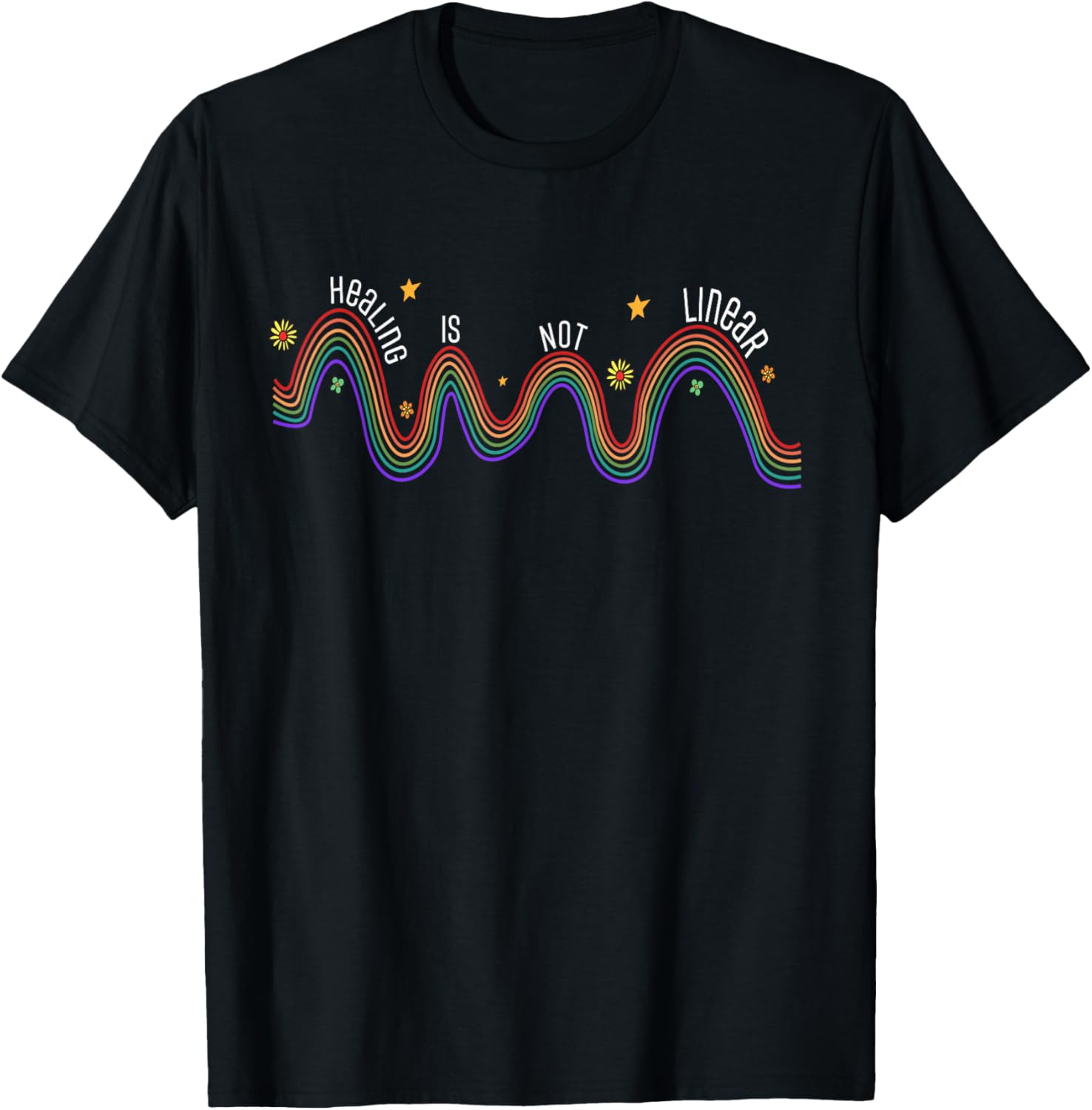 Healing Is Not Linear Mental Health Awareness Rainbow