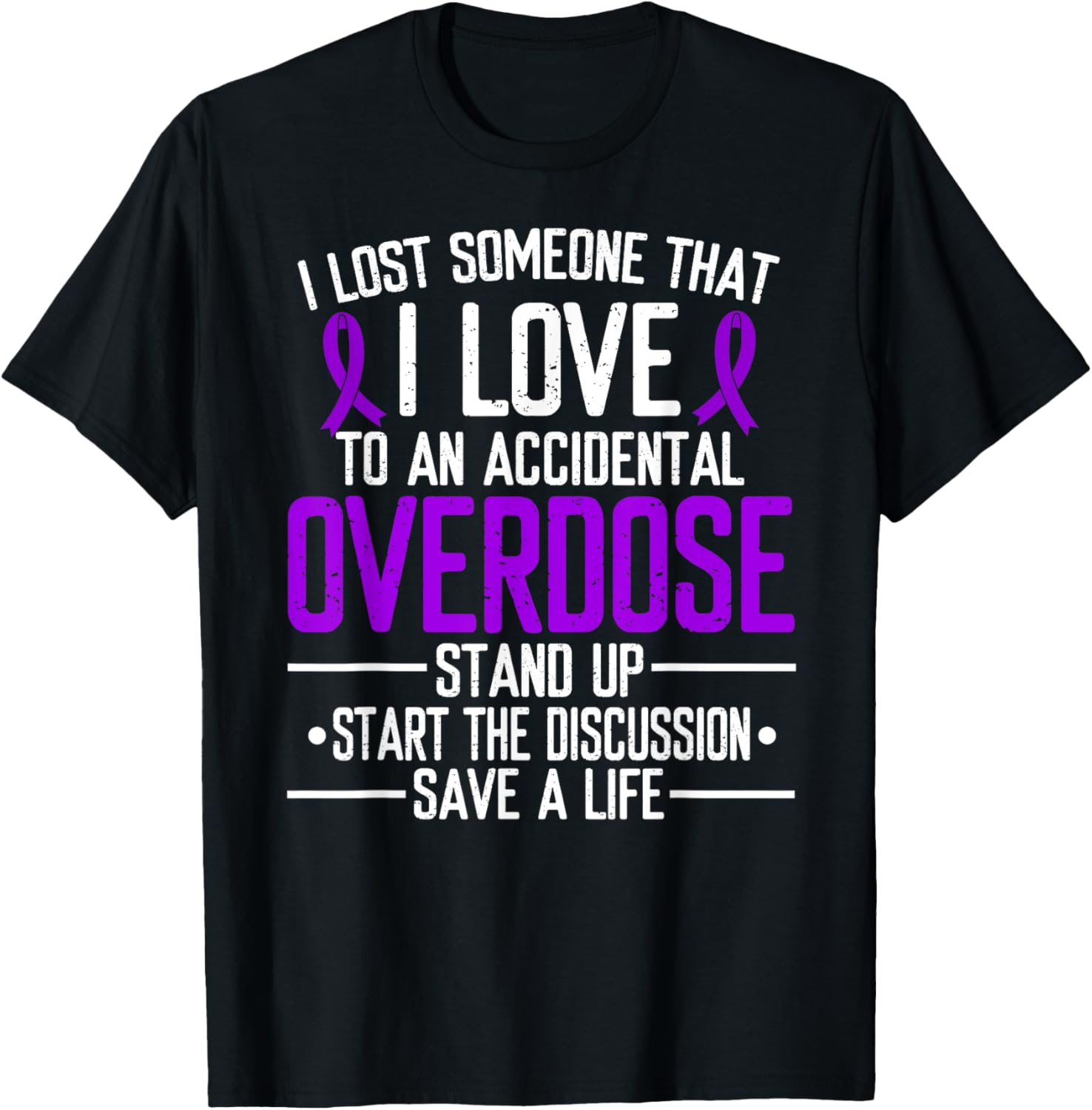 Overdose Awareness Lost someone I love Purple Ribbon