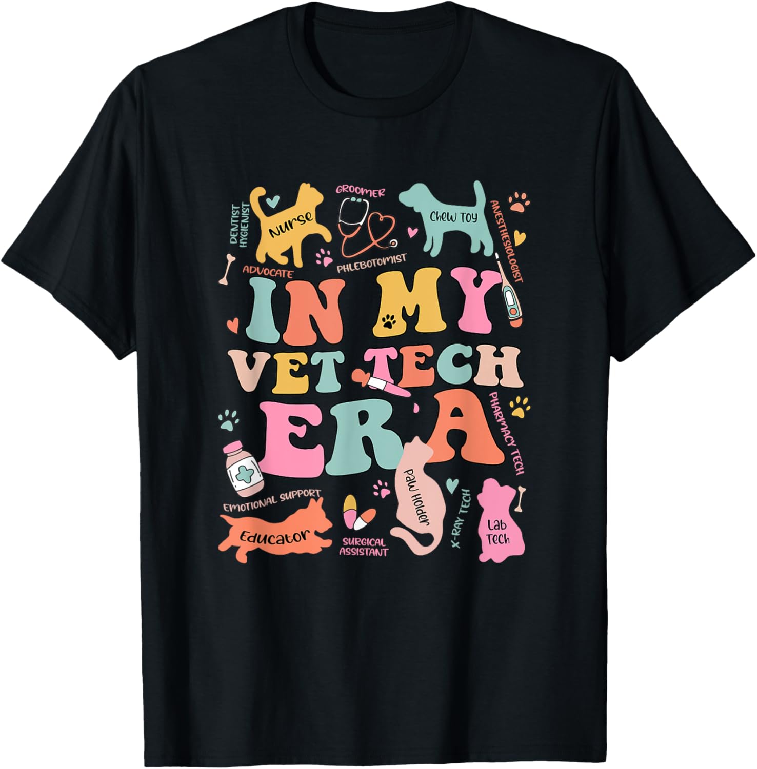 Groovy In My Vet Tech Era Monogrammed Veterinarian Grad