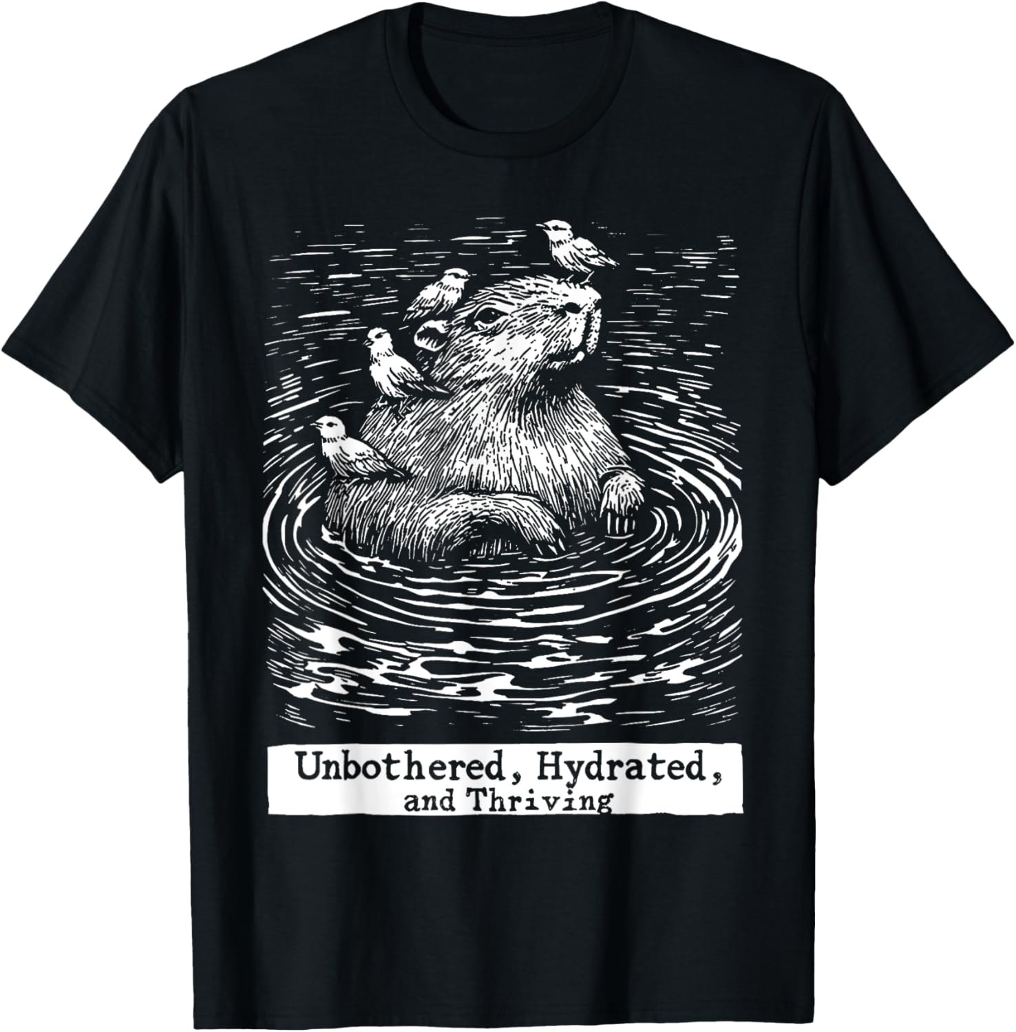 Capybara Taking A Bath Unbothered Hydrated and Thriving