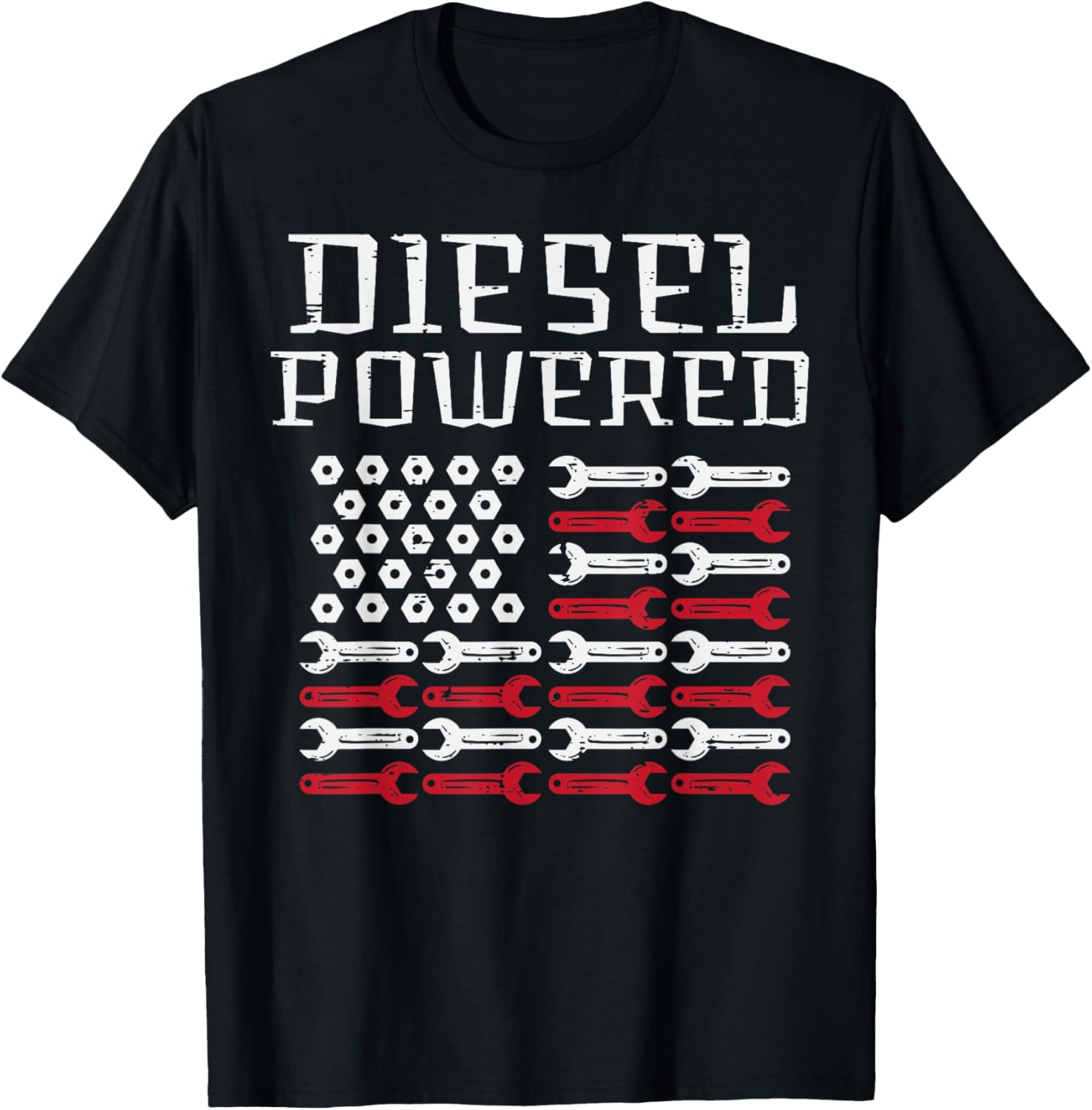 Diesel Powered US Flag Auto Mechanic Patriot Men Women Kids