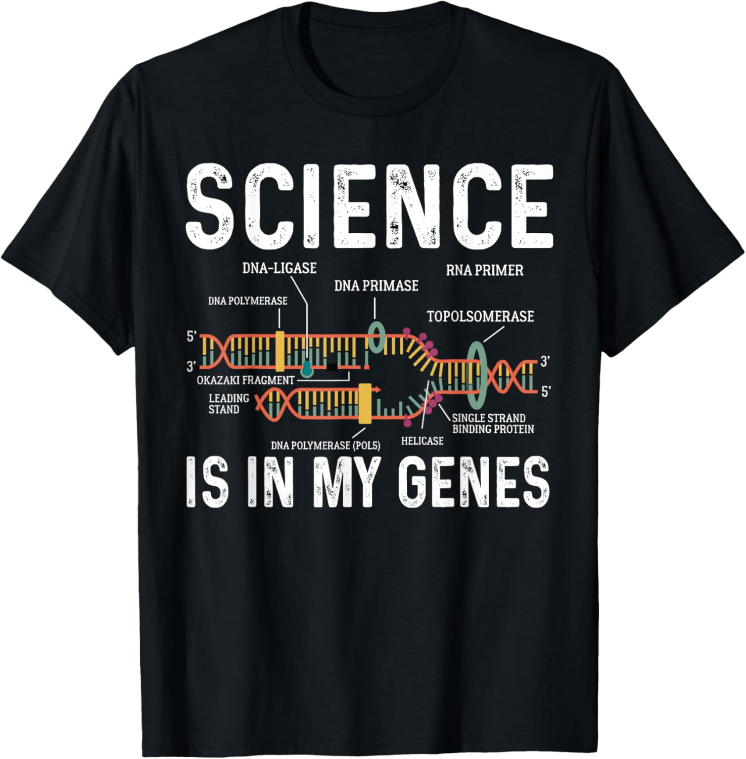 Science Is In My Genes Scientist Science Teacher STEM Nerd T Shirt for Men Women Girls Kids