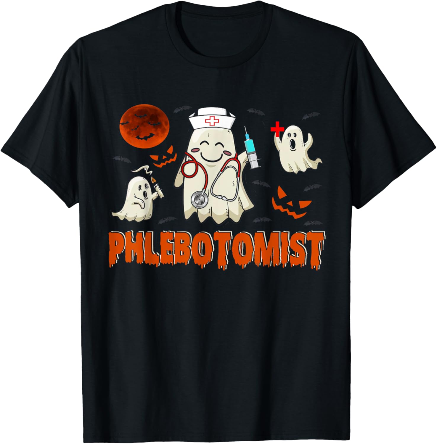 Phlebotomist Nurse Funny Boo Ghost Nurse Squad Halloween