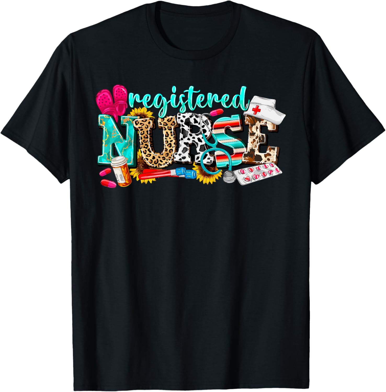 RN Nurse Leopard Print Registered Nurse Nursing School Women