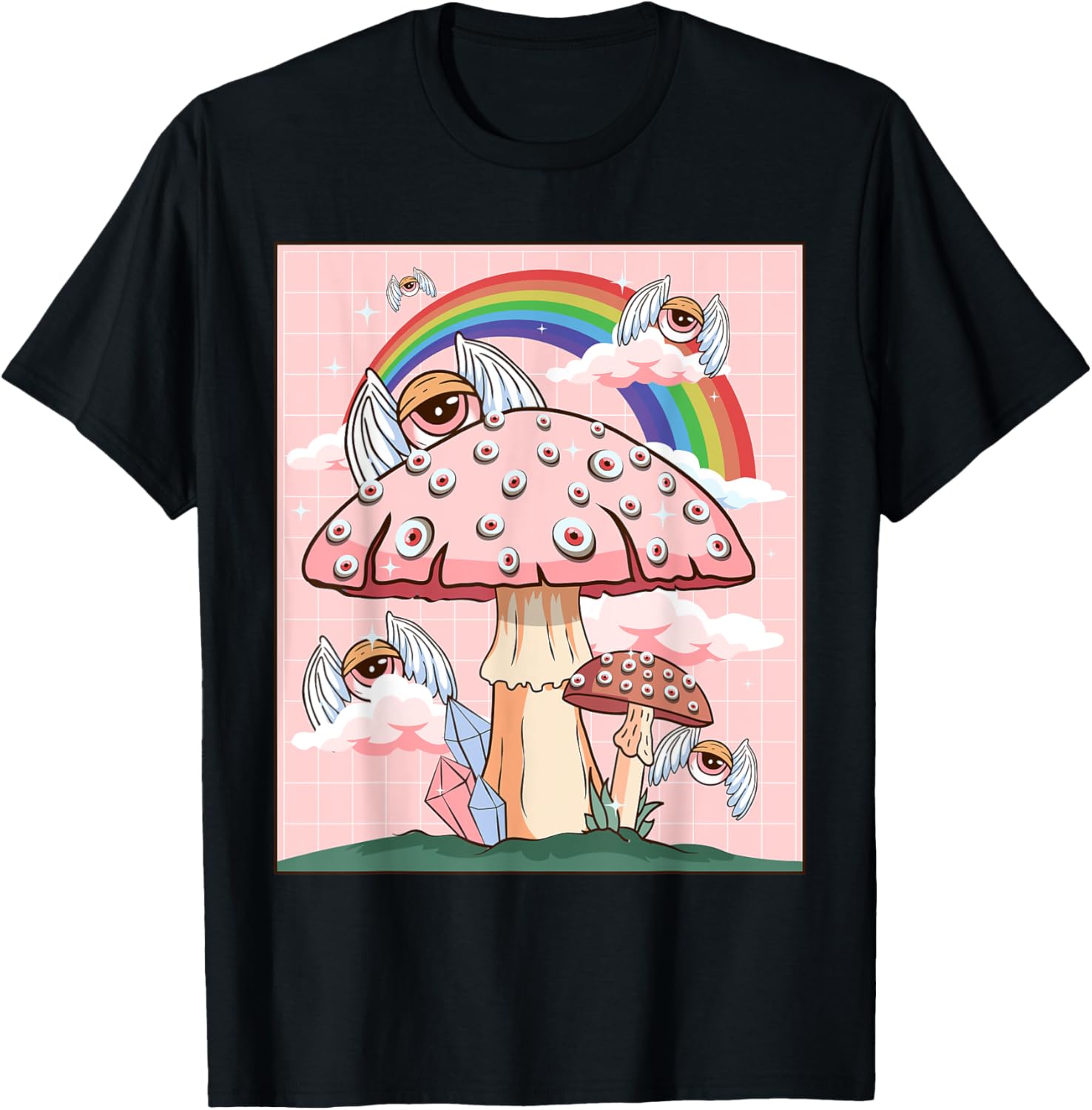 Weirdcore Aesthetic Cottagecore Kawaii Mushroom Eyes Eyeballs