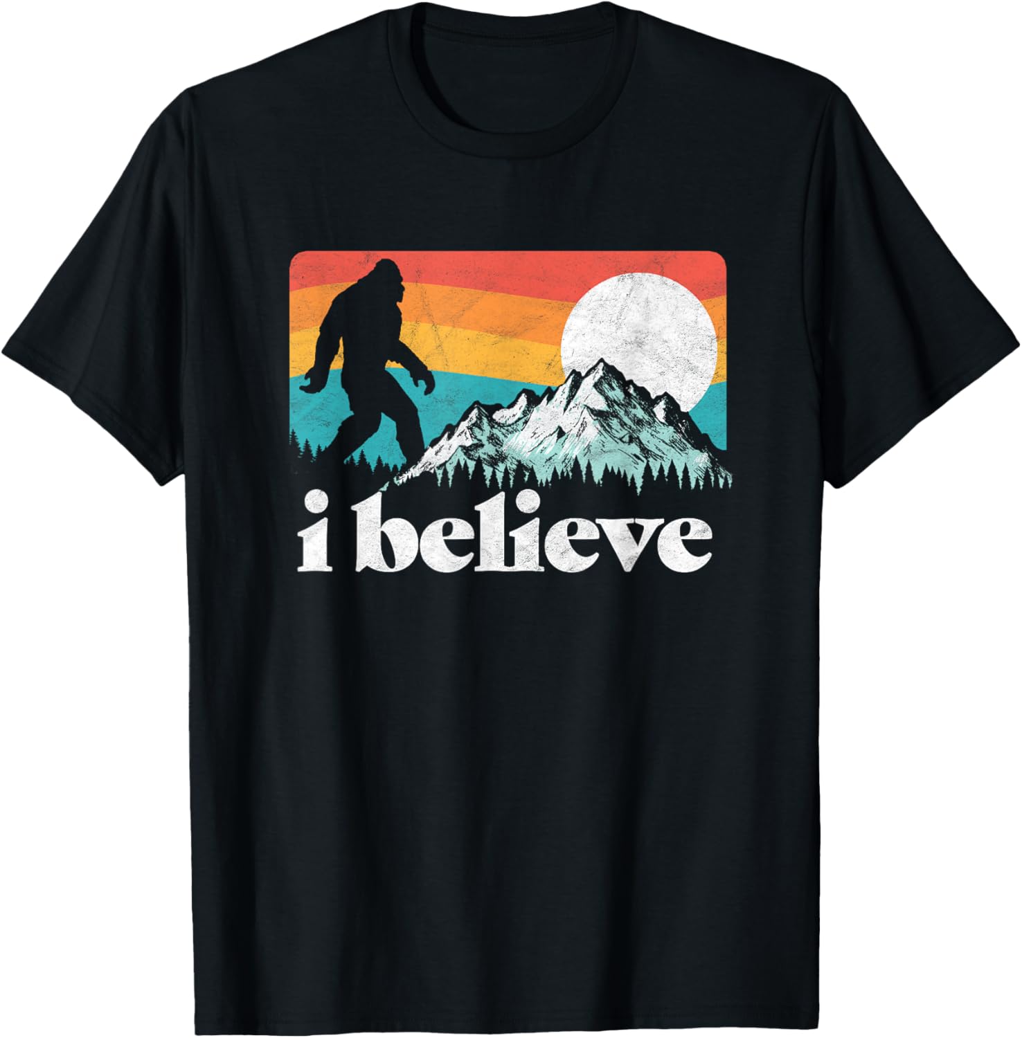 I Believe! Funny Retro Bigfoot Mountains